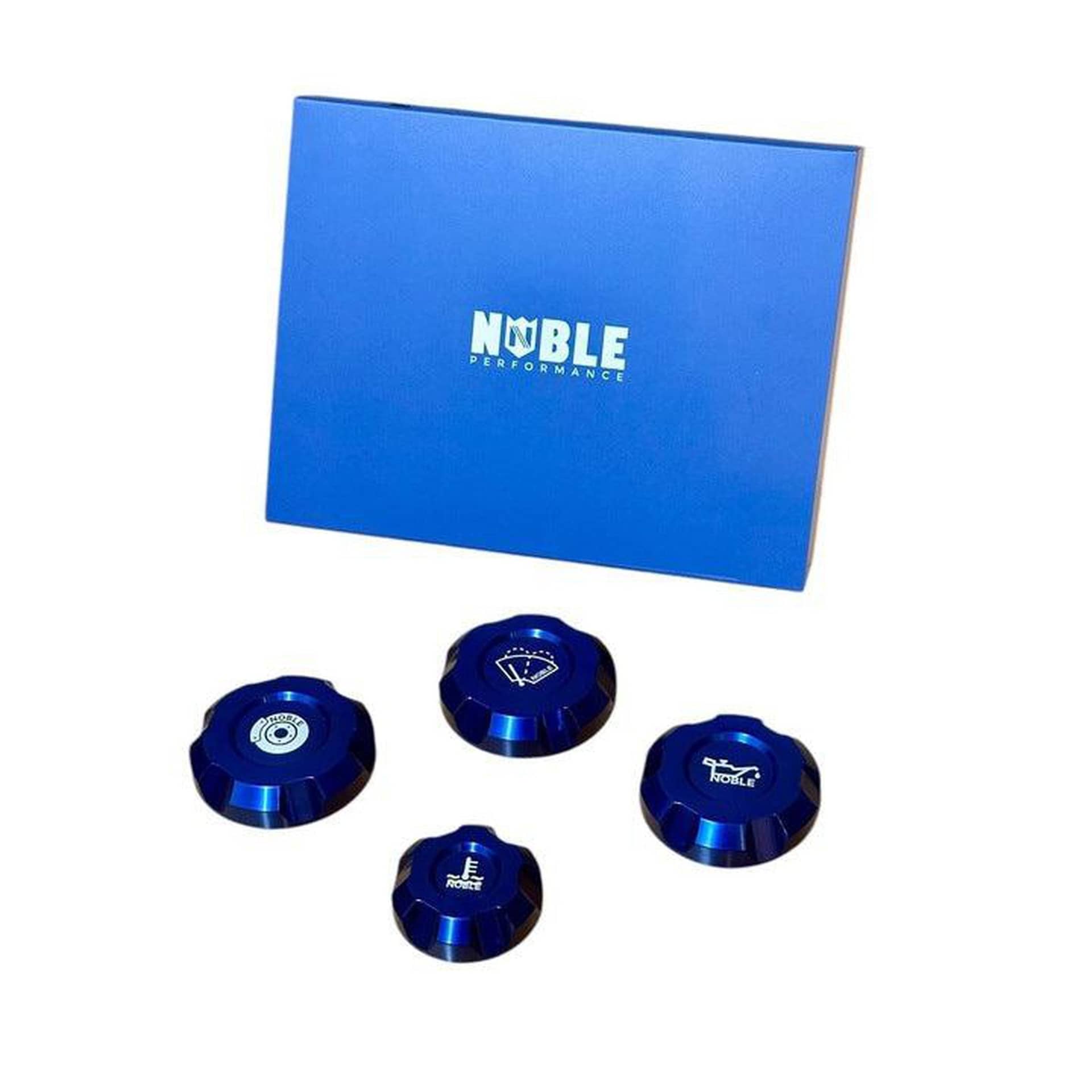 Noble Performance Billet Fluid Reservoir Cap Set (Blue) -