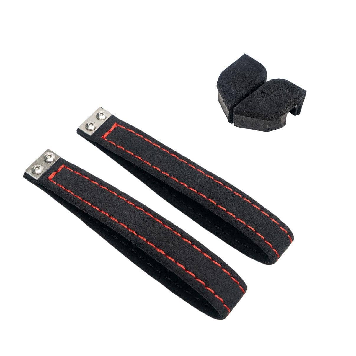 Billetworkz Alcantara Door Pull Strap Kit (Black/Red)