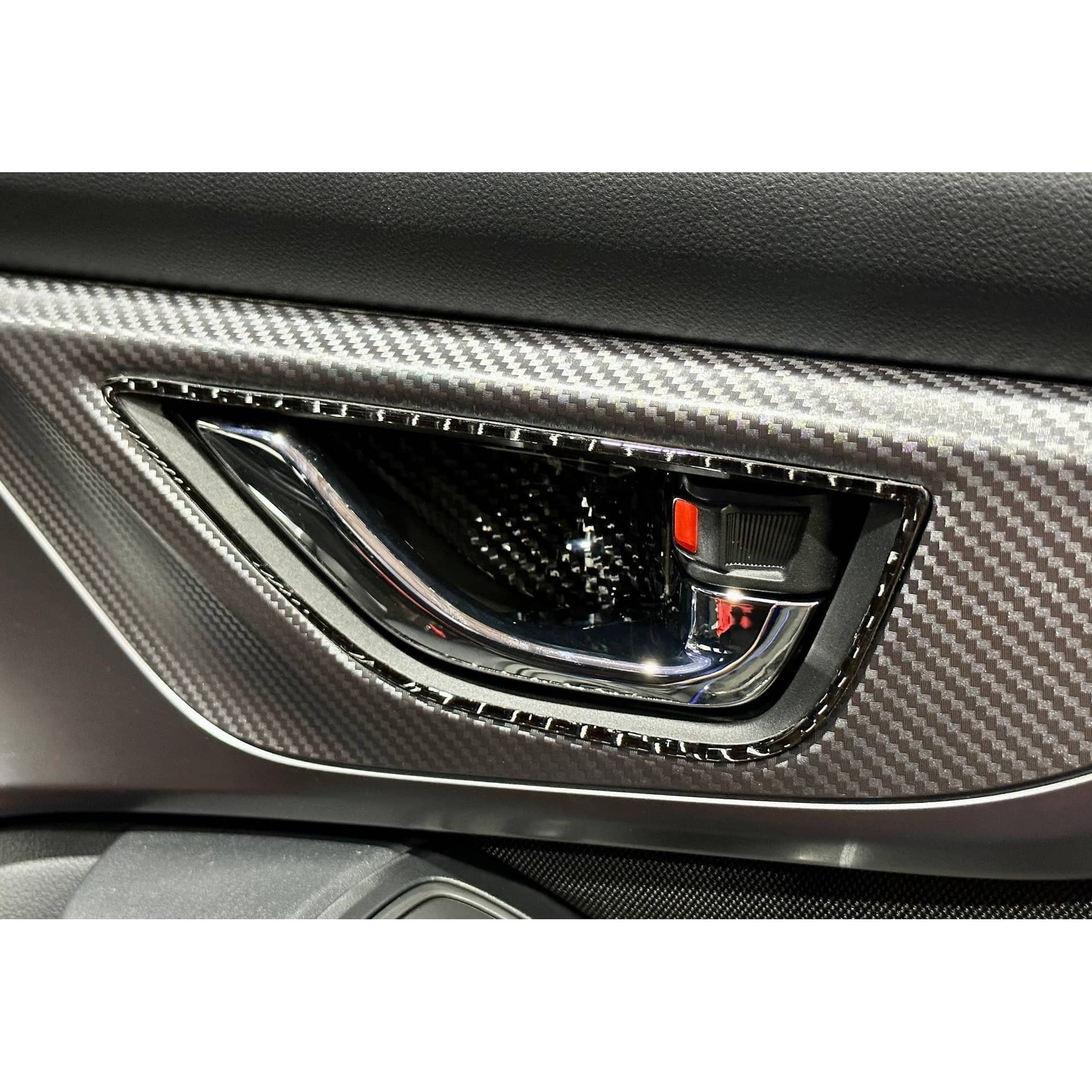 Noble Performance Carbon Fiber Door Handle Frame Overlays WRX