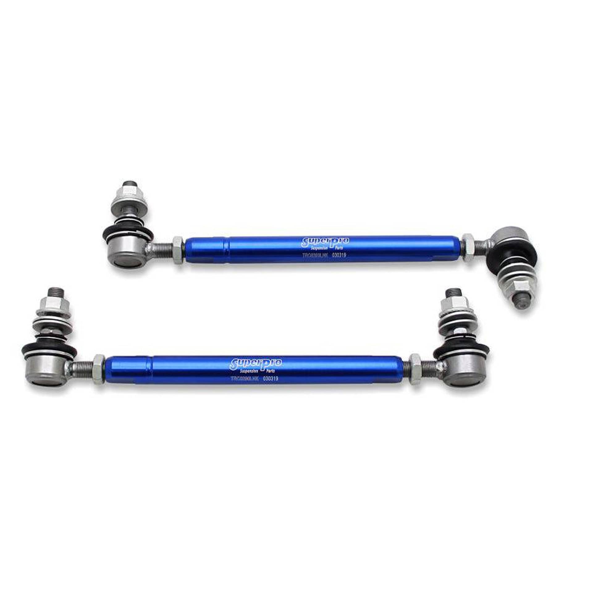 Super Pro SuperPro Front Sway Bar Link WRX Kit - Heavy Duty Adjustable (254mm-305mm Length, 12mm Studs) | TRC12200