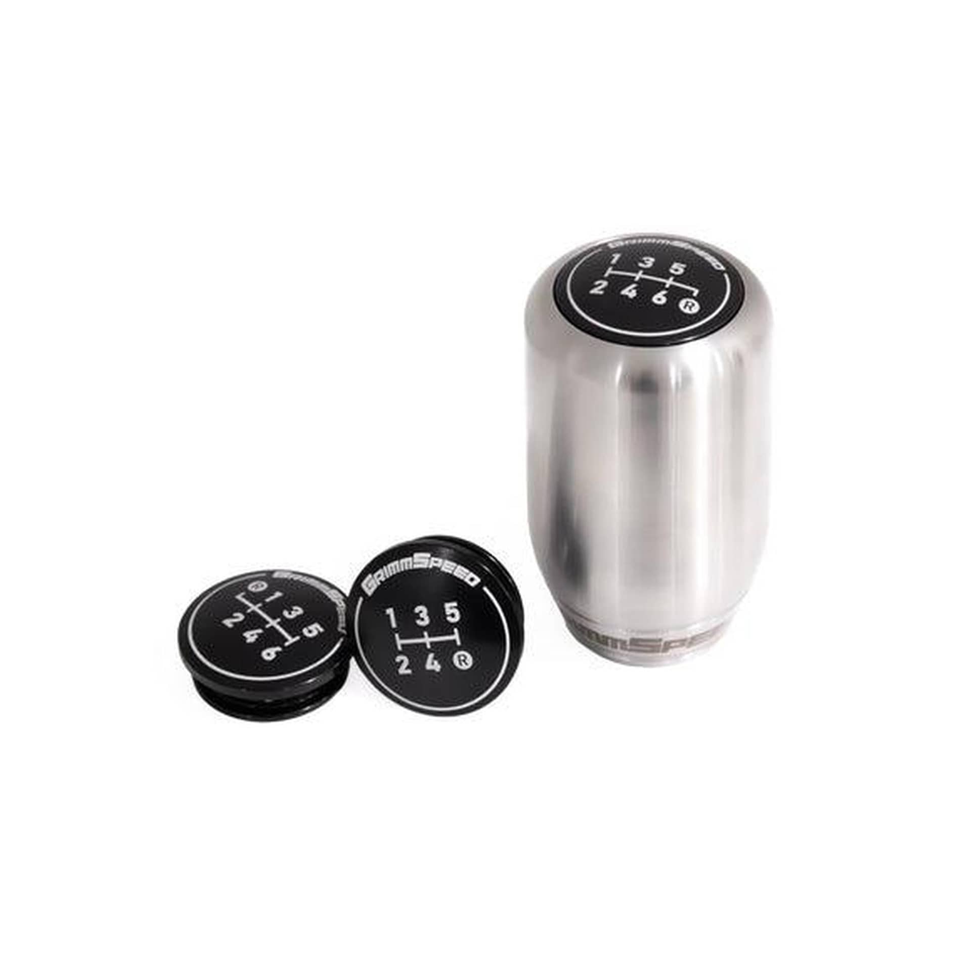 GrimmSpeed Swap-Top Weighted Piston Shift Knob Stainless Steel | 1.1006.1.SS
