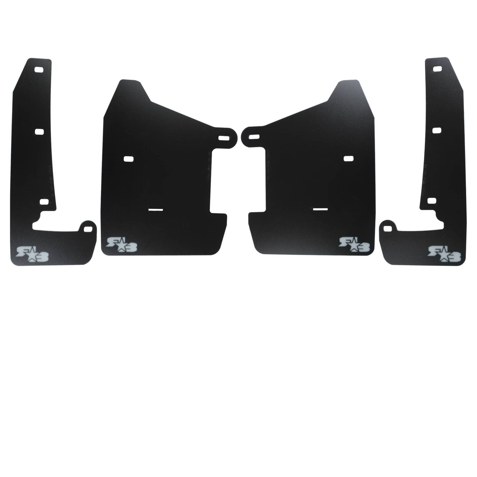 RokBlokz Original Rally Mud Flaps Black Flaps with Grey Logo WRX | S-VB-O-BLK/GRY