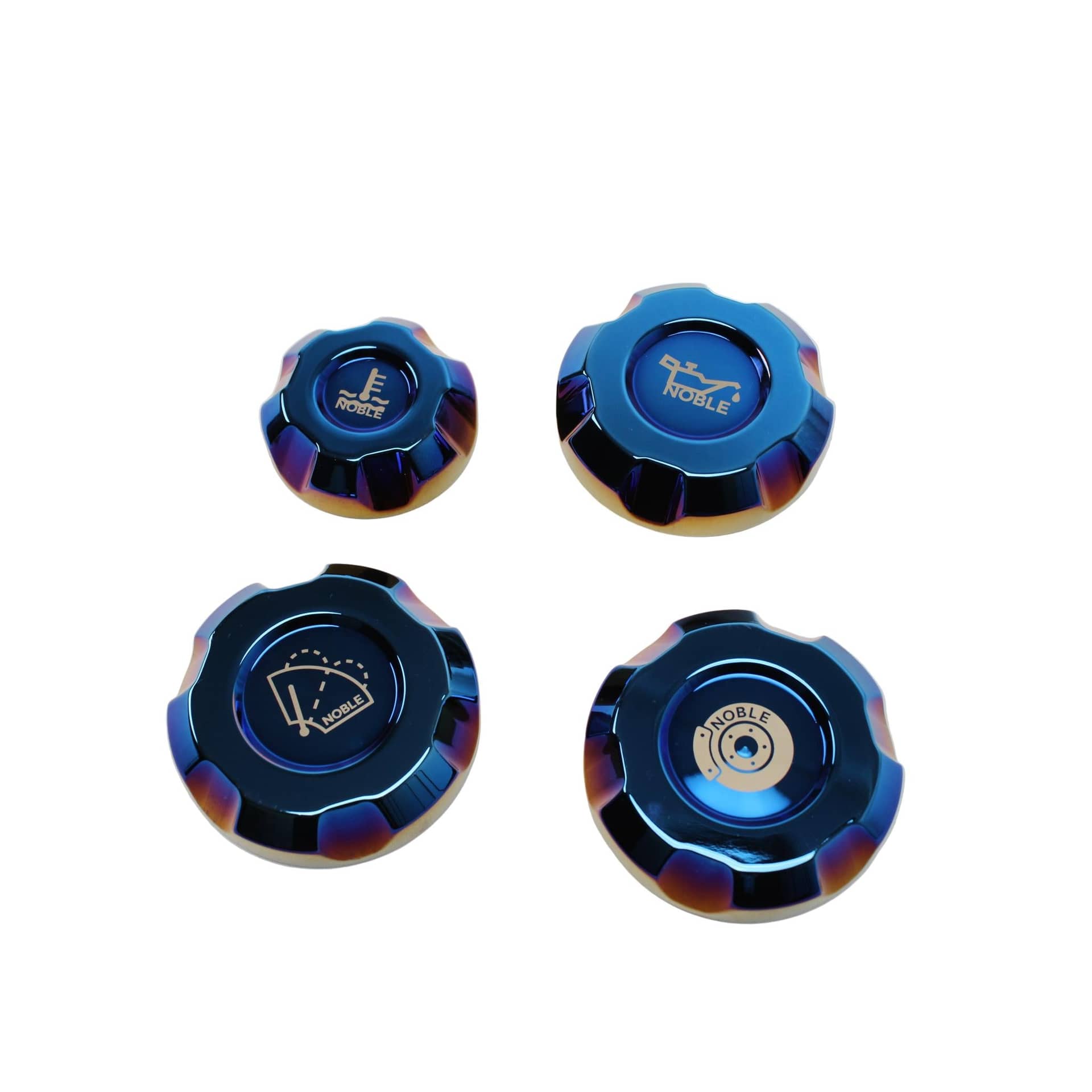 Noble Performance Billet Fluid Reservoir Cap Set (Titanium) - WRX