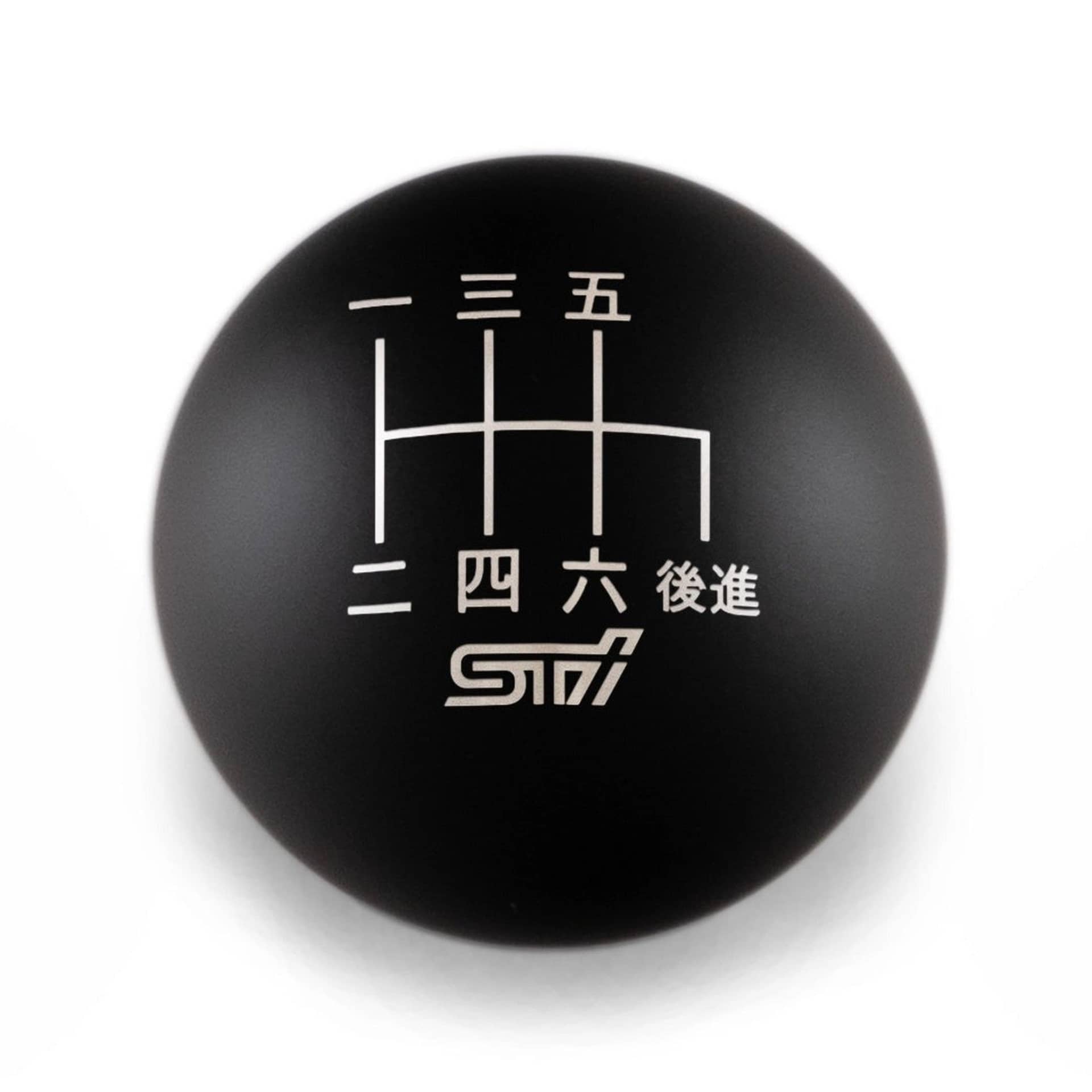 Billetworkz Weighted Shift Knob STI 6-Speed Japanese Engraving STI / WRX Matte Black Sphere | BW-KNB-STI6-JPSTI-MBLK-SP