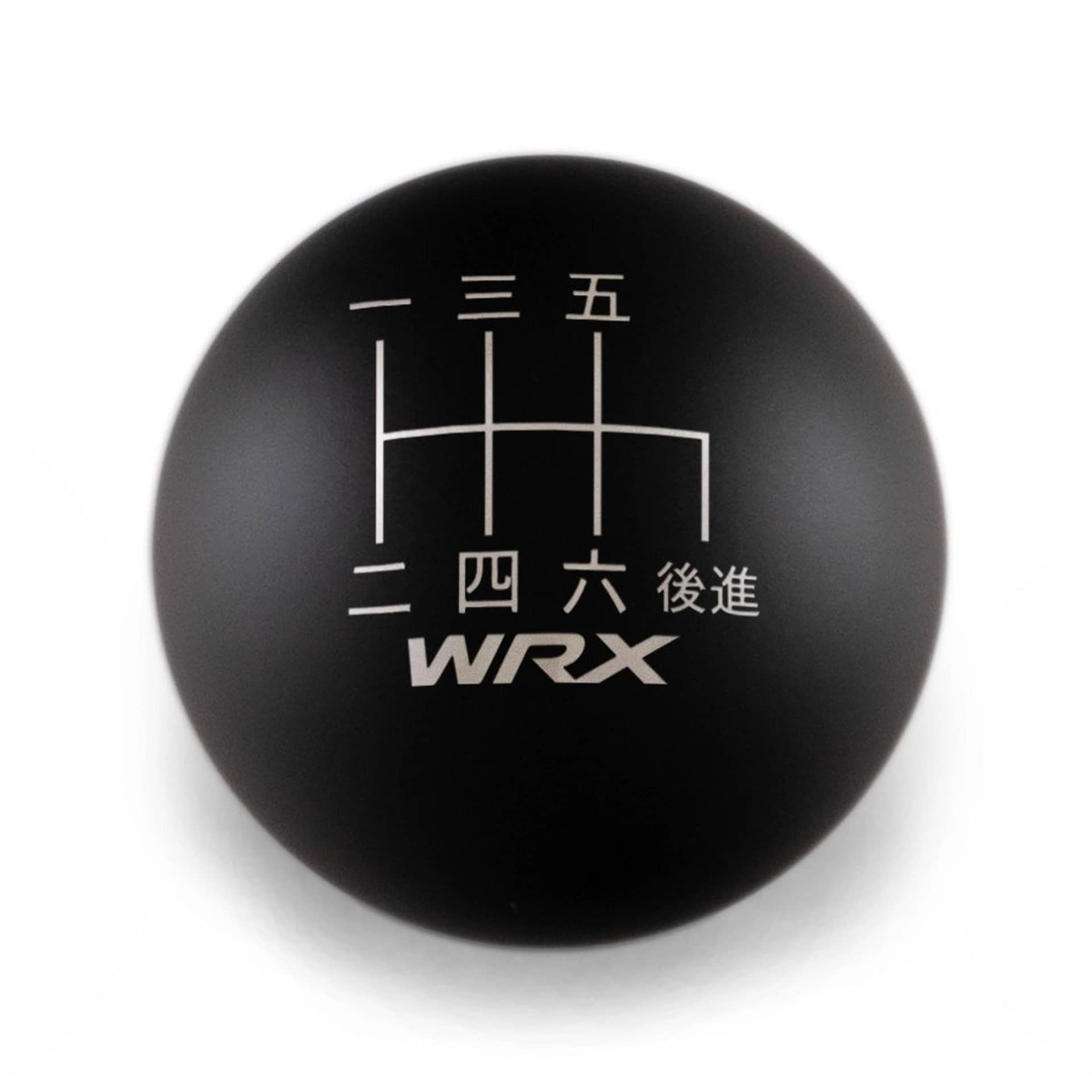 Billetworkz Weighted Matte Black Tall Teardrop Shift Knob WRX 6-Speed Japanese Engraving WRX 15-26 / STI 04-21 | BW-KNB-WRX6-JPWRX-MBLK-TT