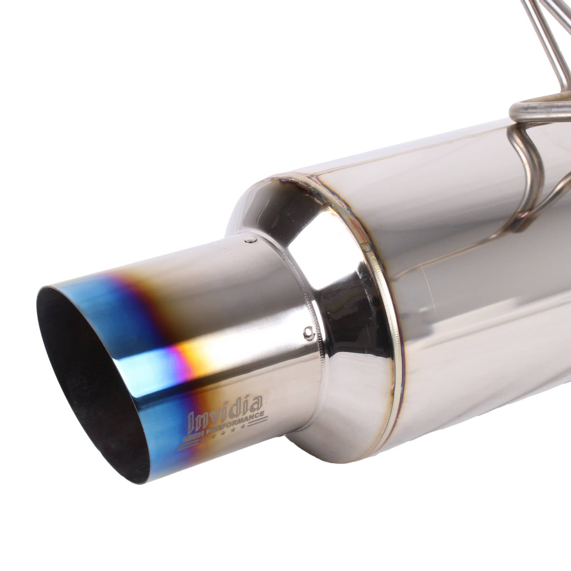 Invidia N1Titanium Burnt Tip Cat Back Exhaust Single WRX | HS22SW4GTT