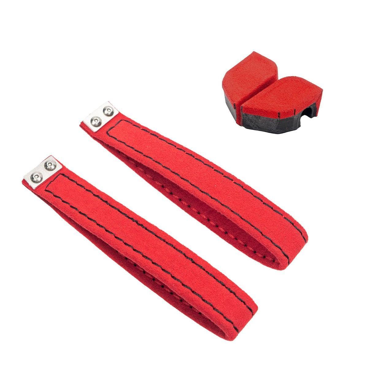 Billetworkz Alcantara Door Pull Strap Kit (Red/Black)