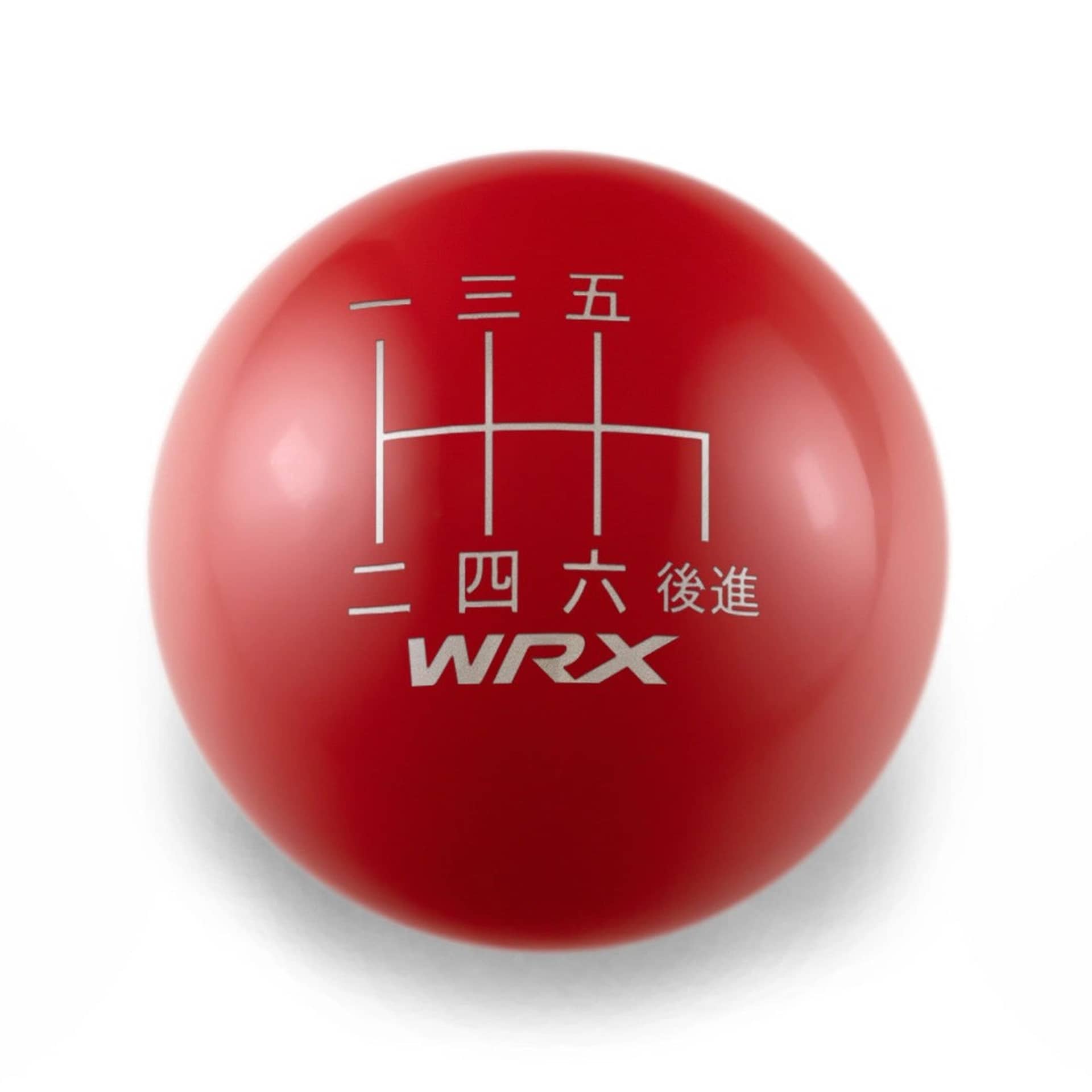 Billetworkz Weighted Red Light Bulb Shift Knob WRX 6-Speed Japanese Engraving WRX 15-26 / STI 04-21 | BW-KNB-WRX6-JPWRX-GRED-LB