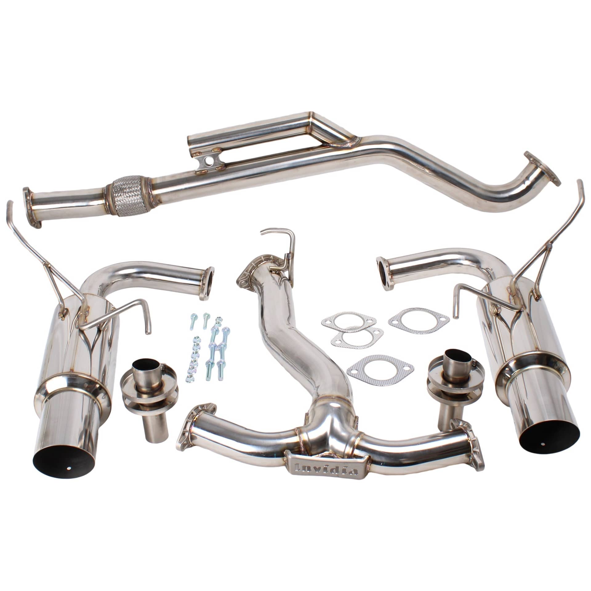Invidia Dual N1 Stainless Steel Tips Cat Back Exhaust WRX | HS22WRXGTP
