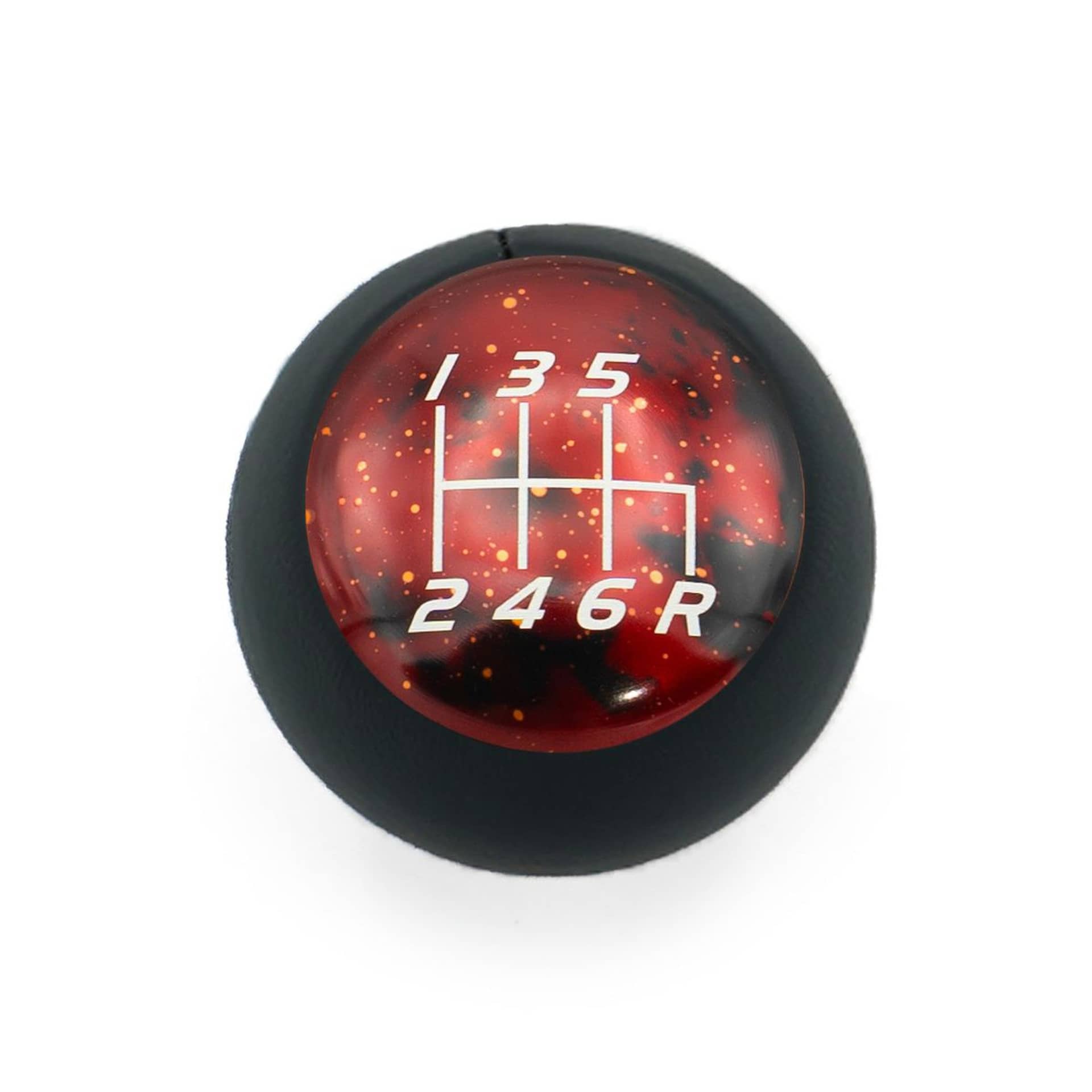 Billetworkz Fusion Weighted Shift Knob 6-Speed Leather Red Cosmic WRX 15-26 / STI 04-21 | BW-KNB-SUB6-VEL6-RC-FUL