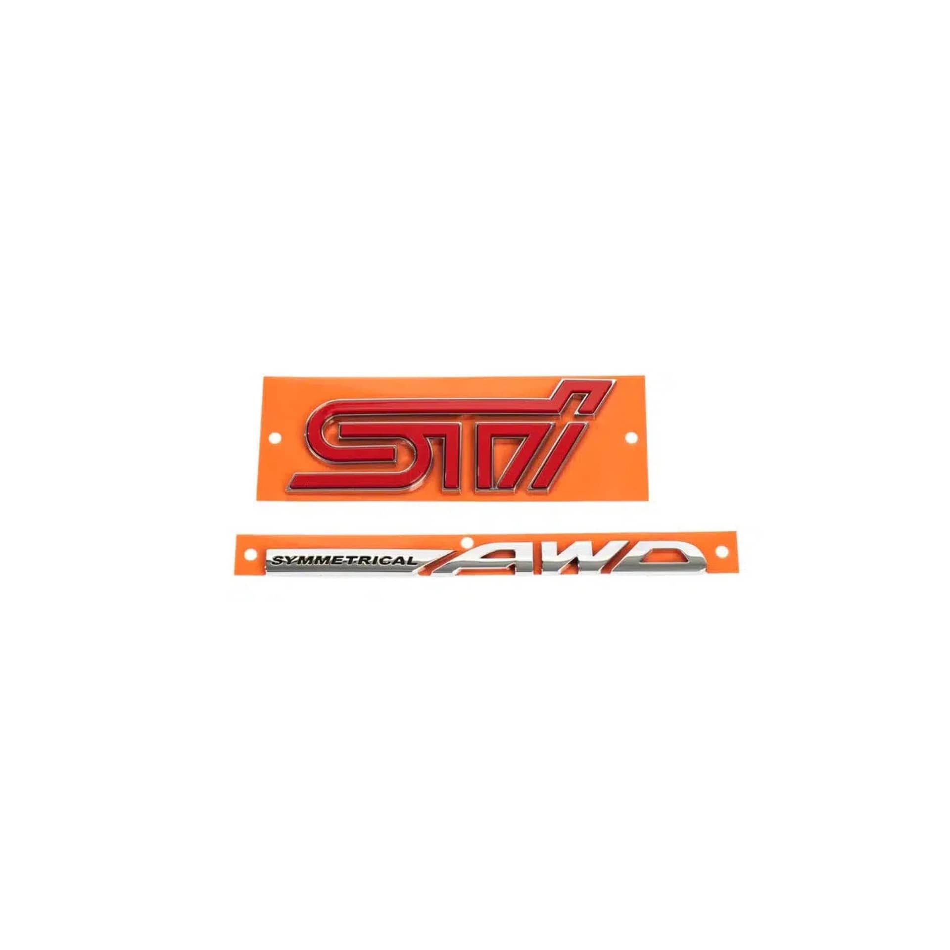 Subaru Japan JDM Driver Side Trunk STI and AWD Emblem Kit WRX | 93079VC070