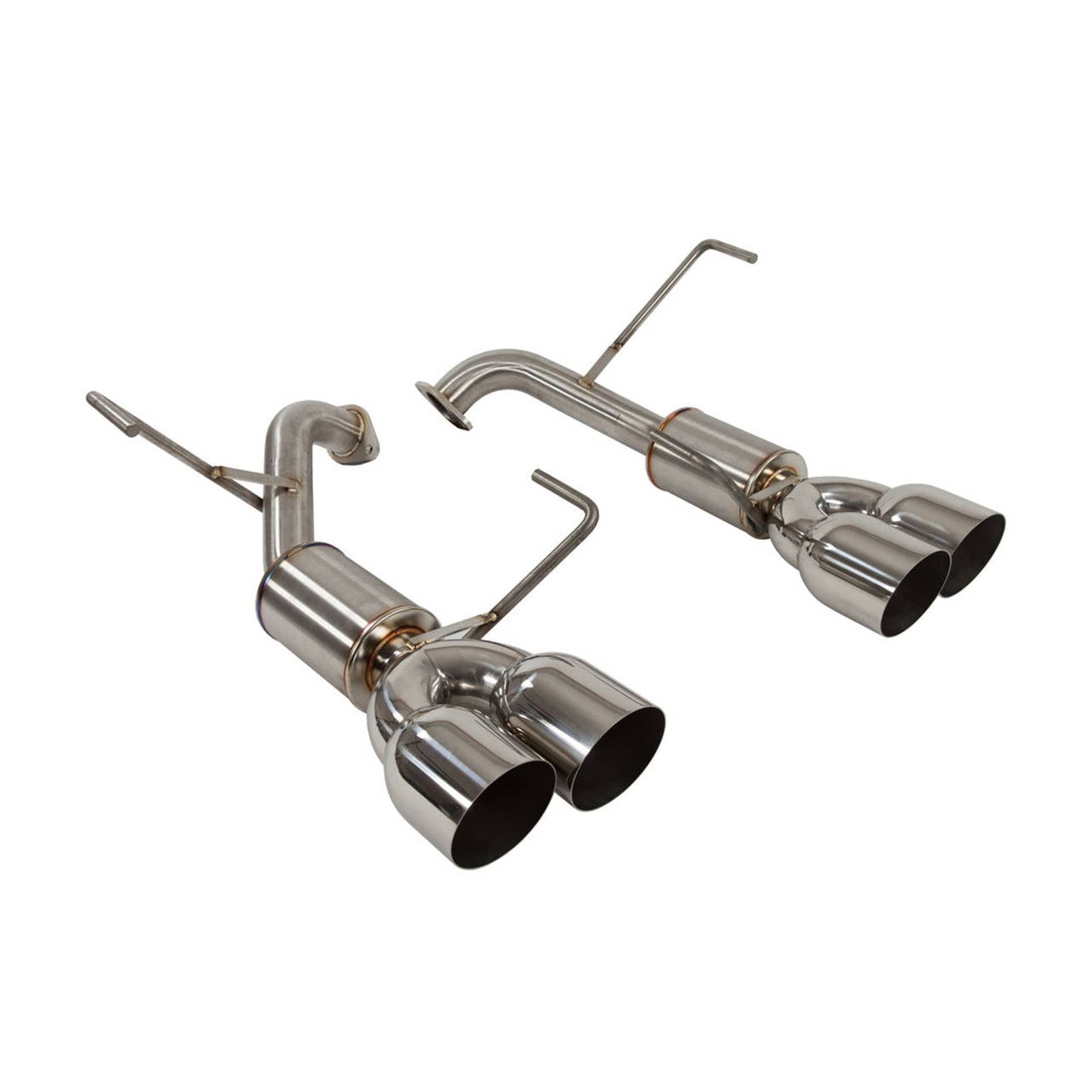 Nameless Performance Axleback Exhaust 5" Mufflers 4" Single Wall Polished Tips WRX | SUAB22WRX-5MU-40SSW