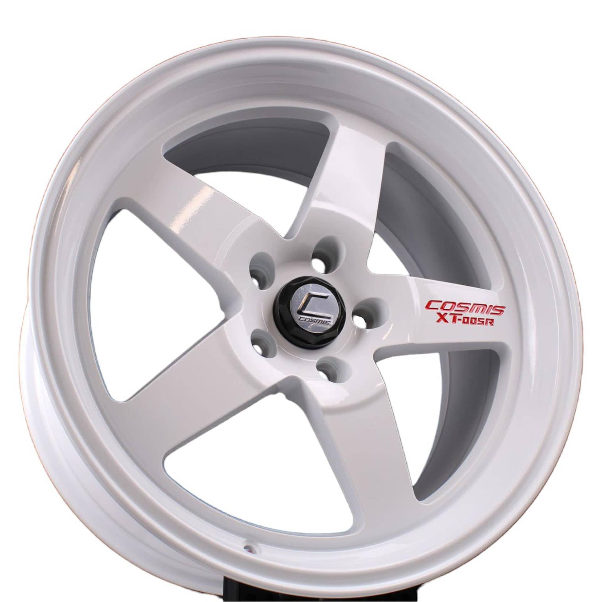 Cosmis Wheels XT-005R White w/ Red Letters 18x9 +35 5x114.3