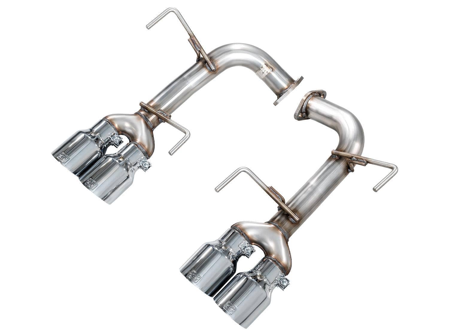 AWE Tuning Track Edition Axleback Exhaust - Chrome Silver Tips WRX 22-26 | 3020-42424