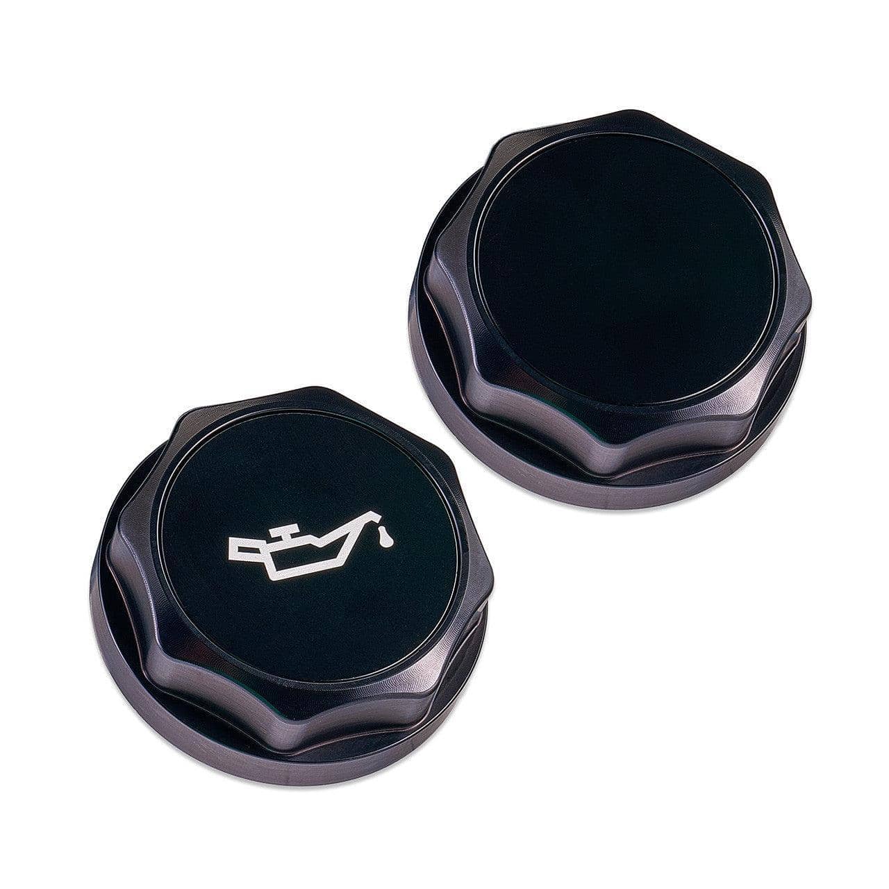IAG Performance Revolve Engine Oil Fill Cap w/ Anodized Color Accent Black WRX 02-26 / STI 04-21 / BRZ 13-26 | IAG-ACC-5301BKBK