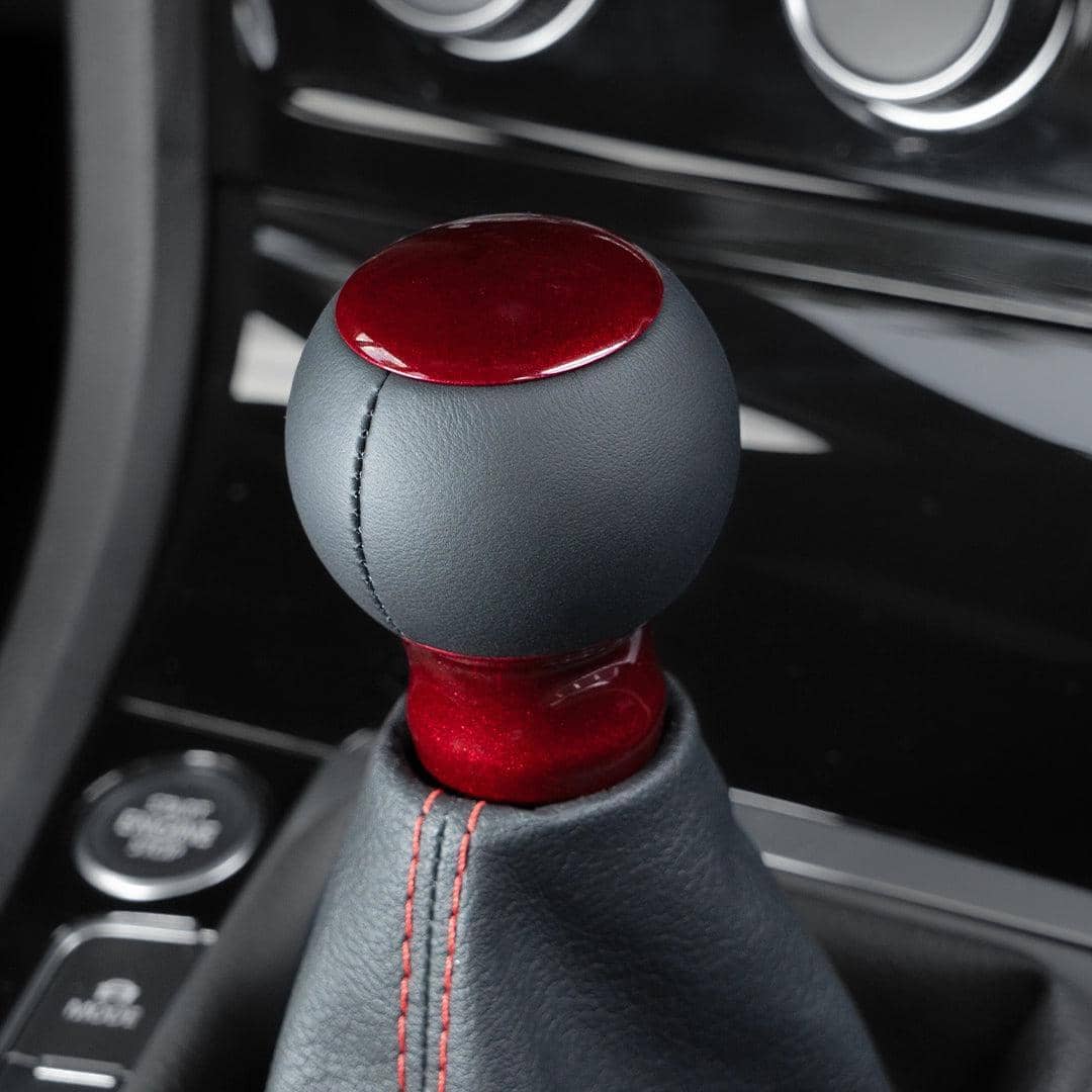 Billetworkz Fusion Weighted Shift Knob 6-Speed Leather Candy Red WRX 15-26 / STI 04-21 | BW-KNB-SUB6-VEL6-CRED-FUL