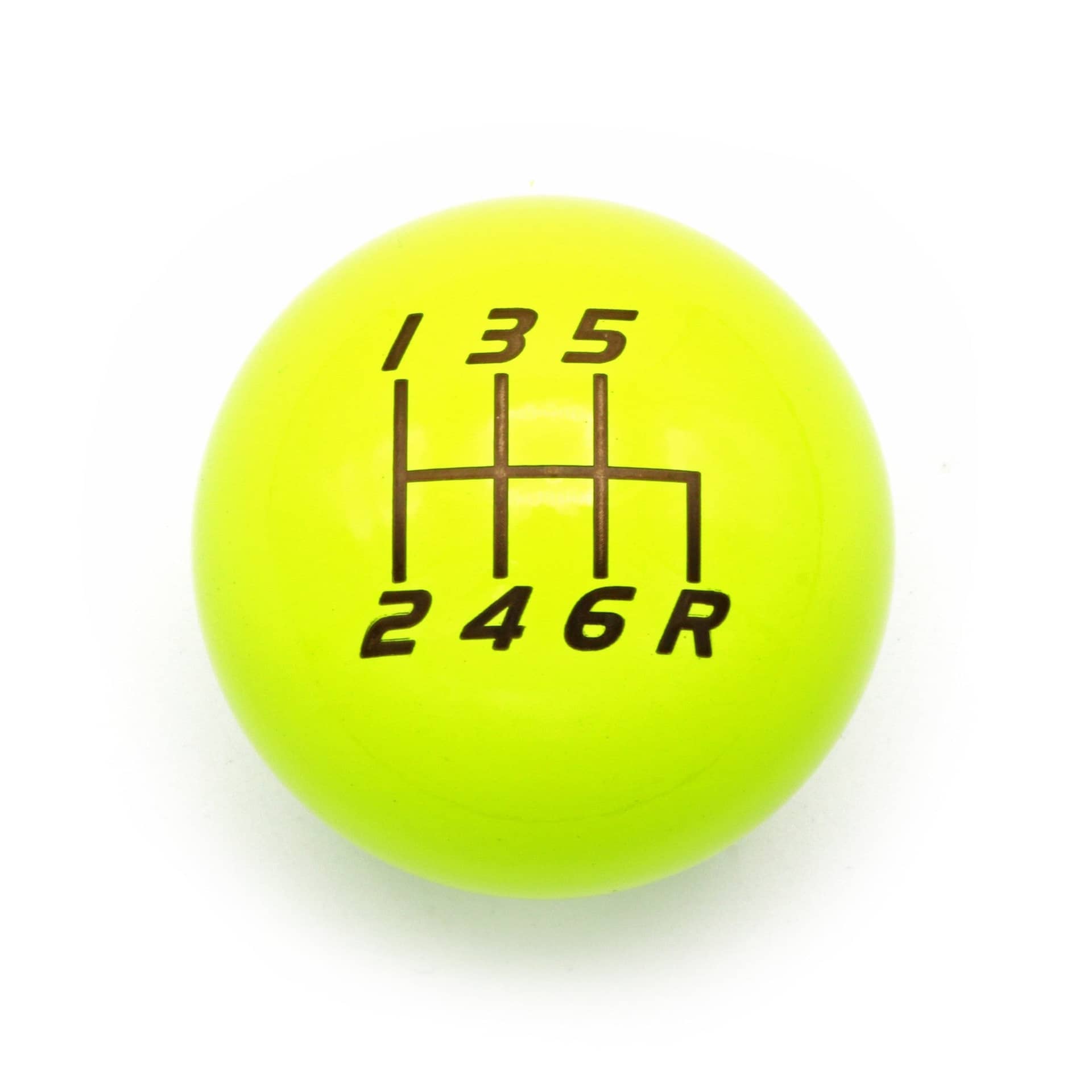 Billetworkz Weighted Shift Knob 6-Speed Lightbulb Neon Yellow WRX 15-26 / STI 04-21 | BW-KNB-WRX6-VEL6-NYEL-LB WRX w/ Hand E-Brake
