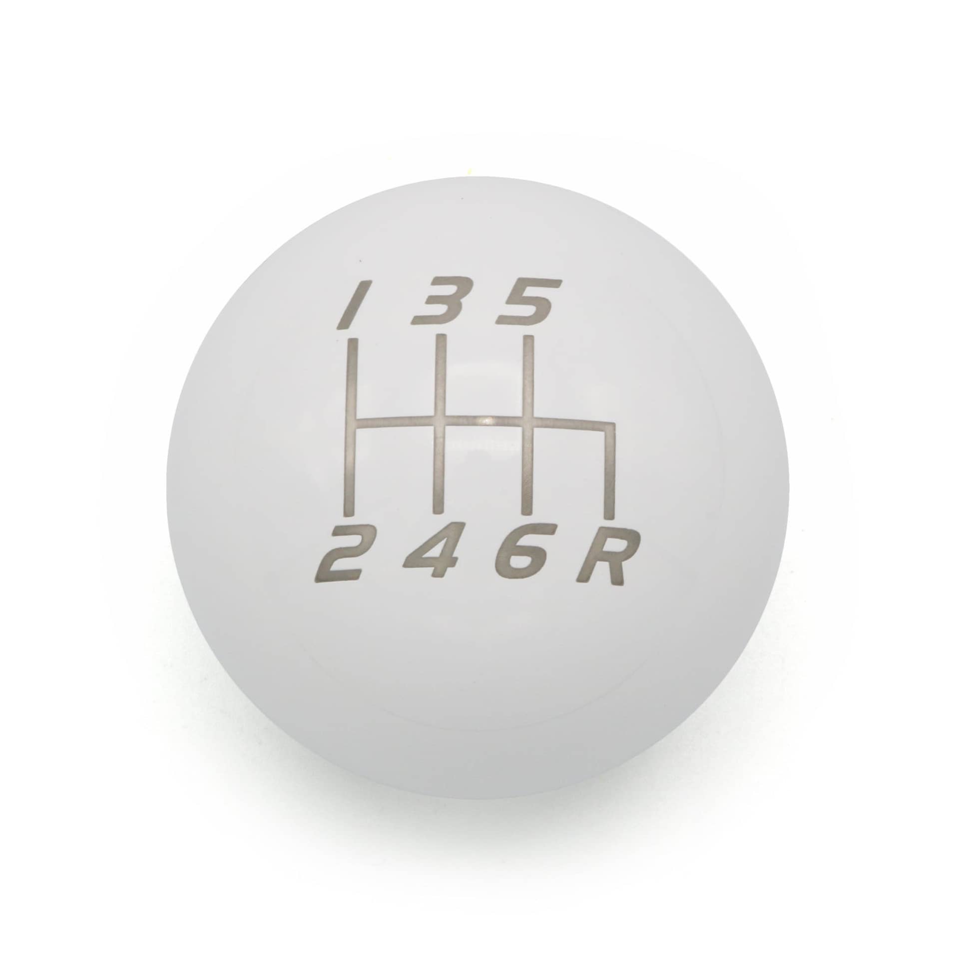 Billetworkz Weighted Shift Knob 6-Speed Lightbulb Gloss White WRX 15-26 / STI 04-21 | BW-KNB-WRX6-VEL6-GWHT-LB WRX w/ Hand E-Brake