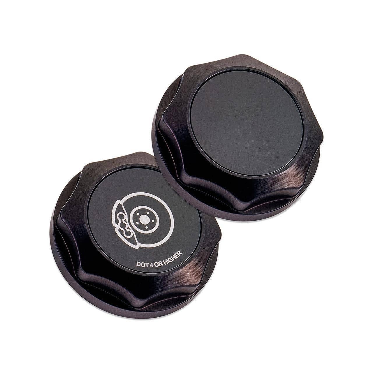 IAG Performance Revolve Brake Fluid Reservoir Cap w/ Anodized Color Accent Black WRX 02-26 / STI 04-21 / BRZ 13-26 | IAG-ACC-5302BKBK