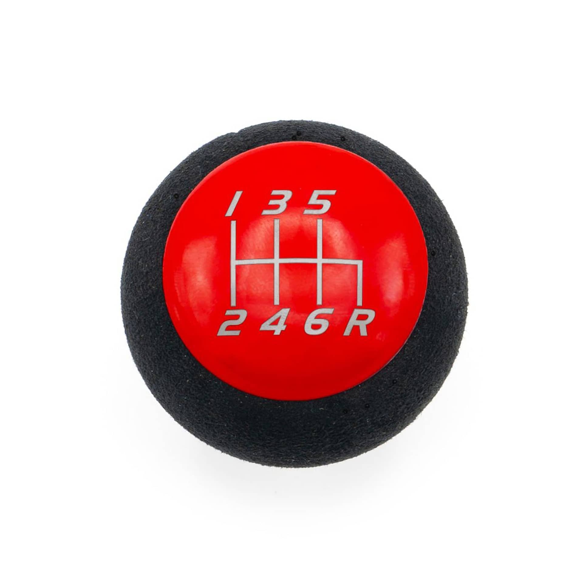 Billetworkz Fusion Weighted Shift Knob 6-Speed Alcantara Gloss Red WRX 15-26 / STI 04-21 | BW-KNB-SUB6-VEL6-GRED-FUA