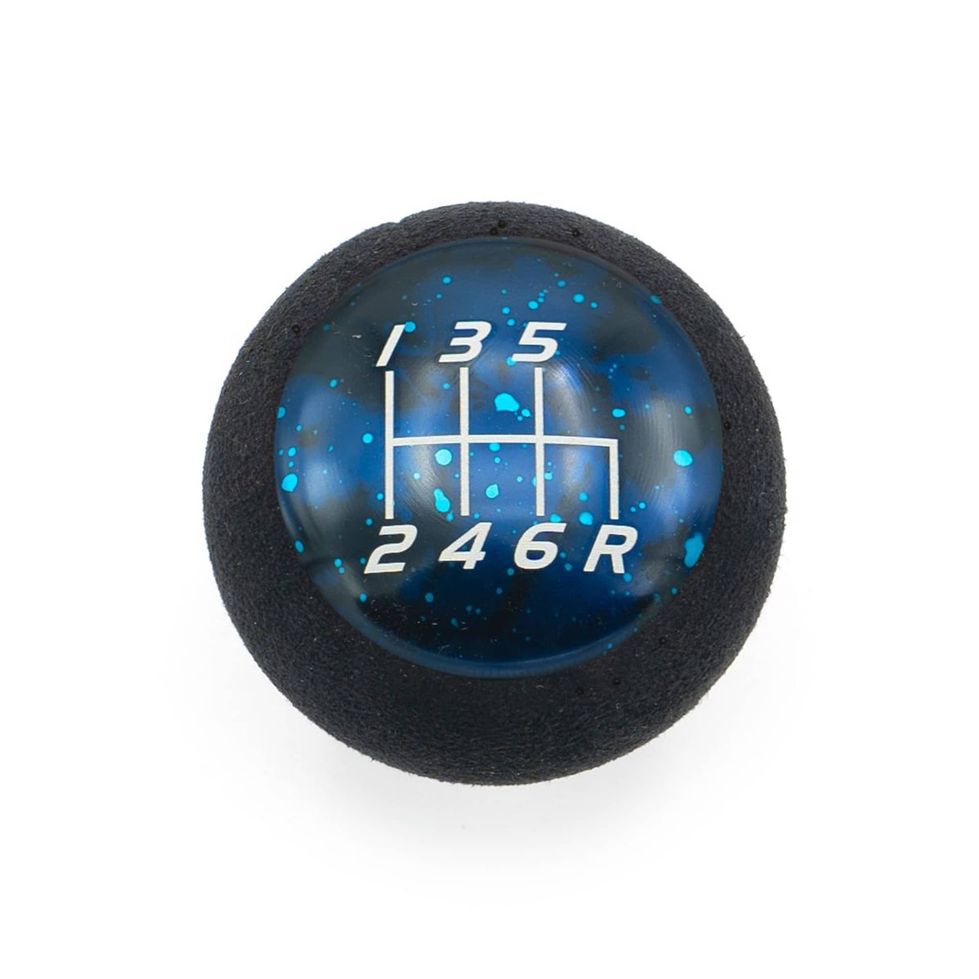 Billetworkz Fusion Weighted Shift Knob 6-Speed Alcantara Blue Cosmic Space WRX 15-26 / STI 04-21 | BW-KNB-SUB6-VEL6-BC-FUA