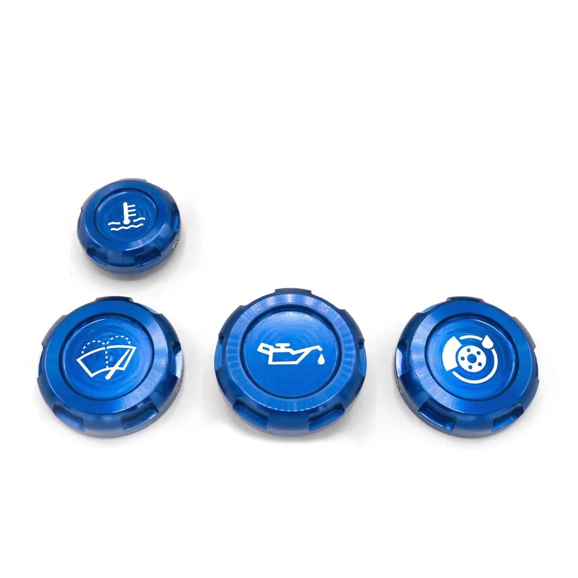 Billetworkz Engine Bay Caps Zero Series Blue WRX with Fluid Engraving | BW-EBCZ-SUB-VAWRX-BLU-E