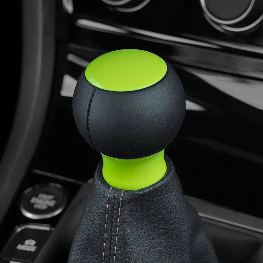 Billetworkz Fusion Weighted Shift Knob 6-Speed Leather Neon Yellow WRX 15-26 / STI 04-21 | BW-KNB-SUB6-VEL6-NYEL-FUL