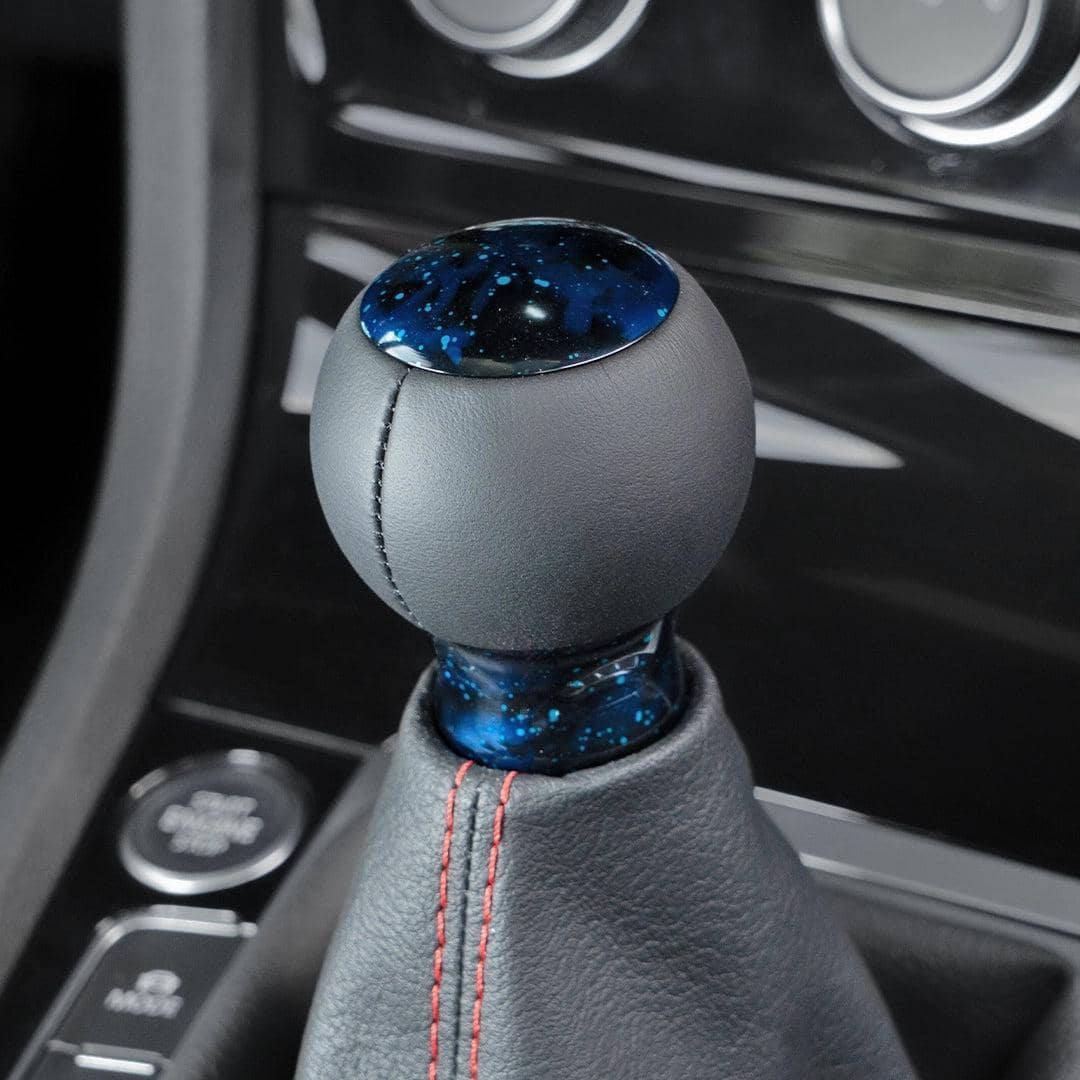 Billetworkz Fusion Weighted Shift Knob 6-Speed Leather Blue Cosmic WRX 15-26 / STI 04-21 | BW-KNB-SUB6-VEL6-BC-FUL
