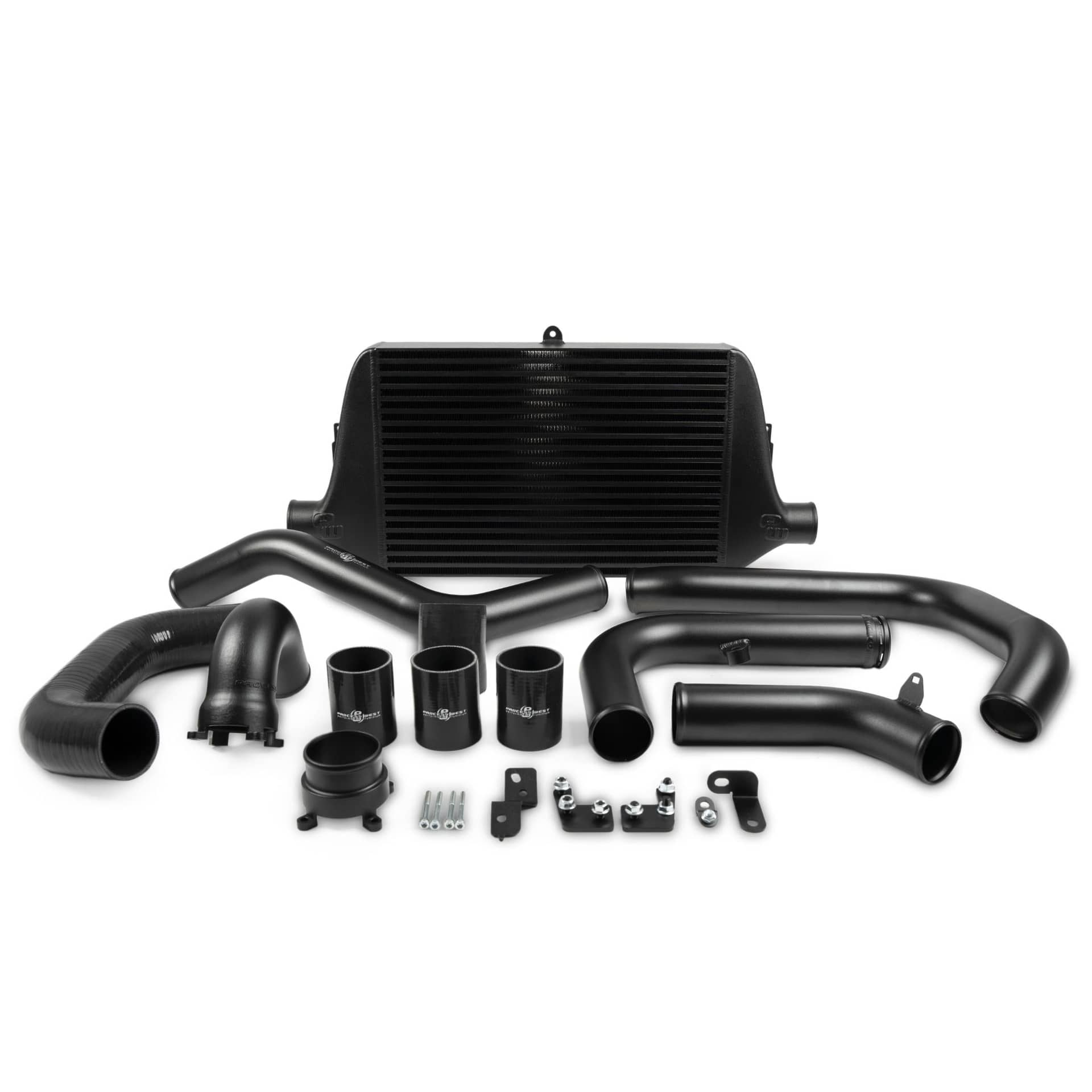 Process West Stage 2 Front Mount Intercooler Kit Black (PW Intake Fitment) WRX | PWFMIC11BIM