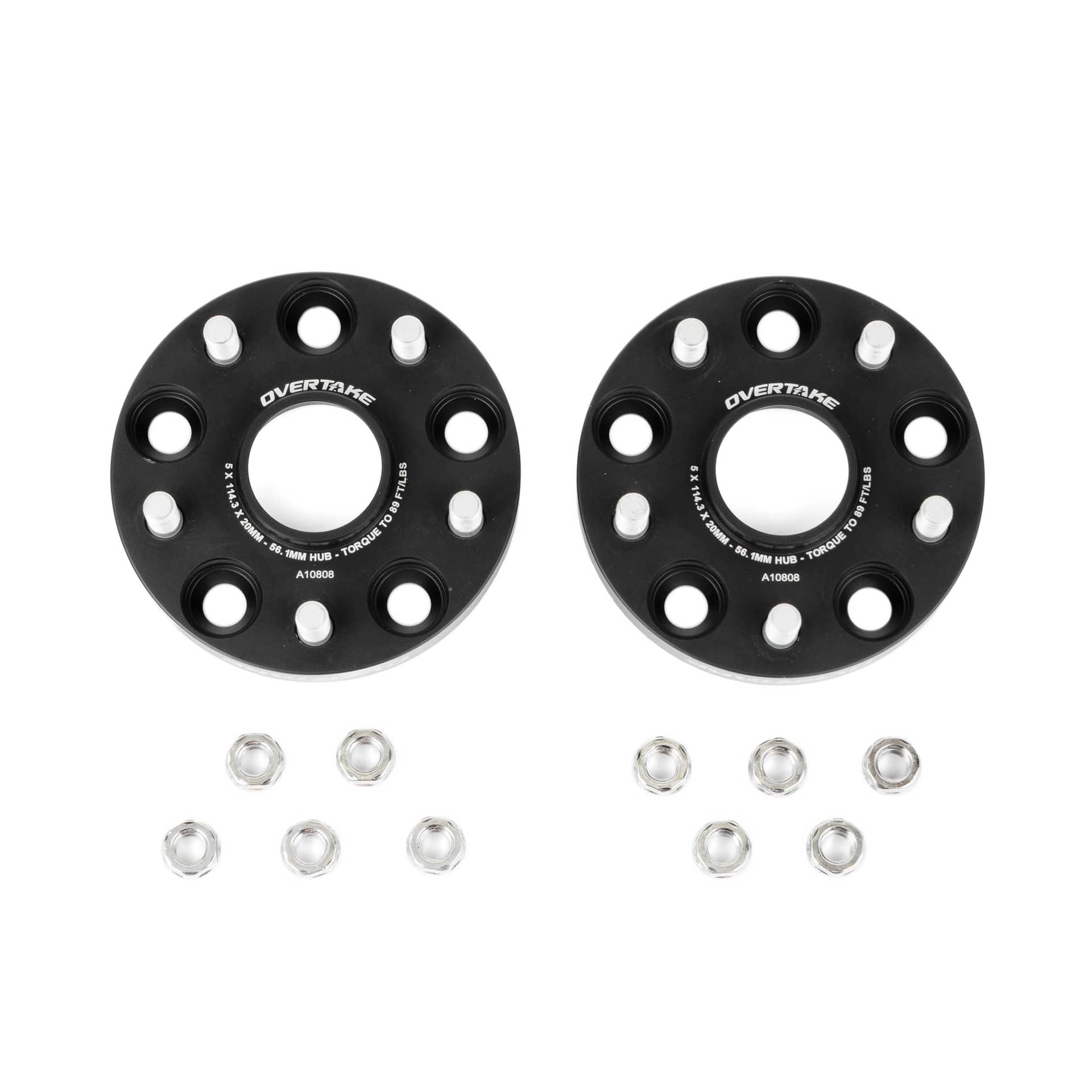 Overtake Wheel Spacers - Pair - 20mm 5x114.3 - | A10808