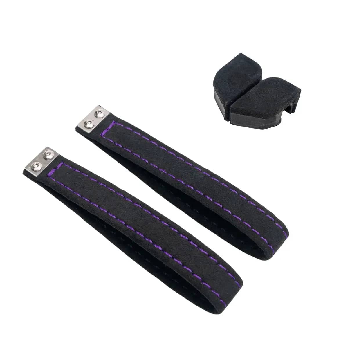 Billetworkz Alcantara Door Pull Strap Kit (Black/Purple)