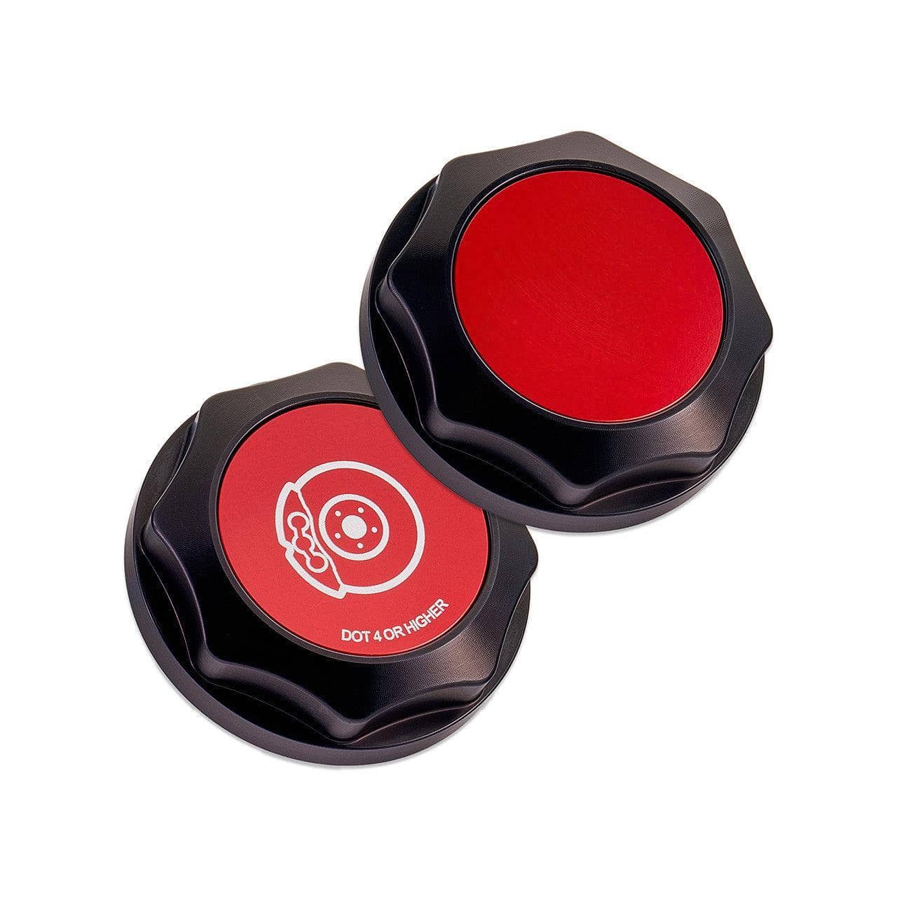 IAG Performance Revolve Brake Fluid Reservoir Cap w/ Anodized Color Accent Red WRX 02-26 / STI 004-21 / BRZ 13-26 | IAG-ACC-5302BKRD