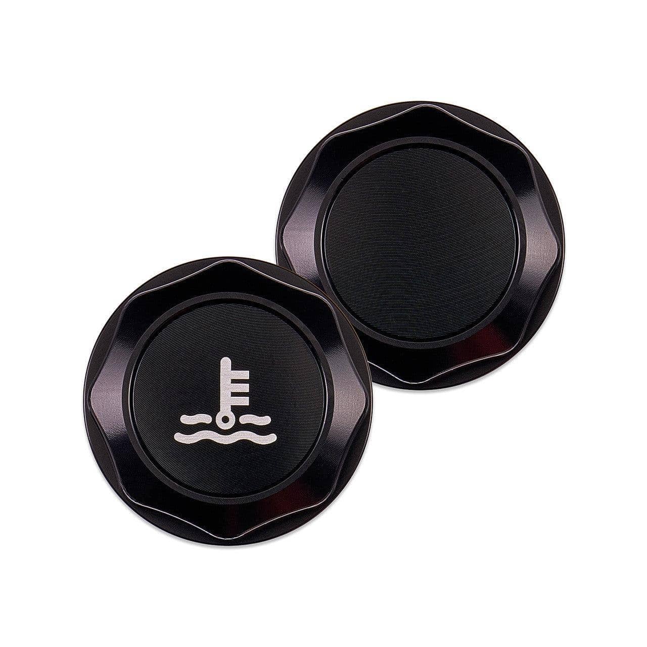 IAG Performance Revolve Coolant Reservoir Cap w/ Anodized Color Accent Black WRX 02-26 / STI 04-21 / | IAG-ACC-5304BKBK