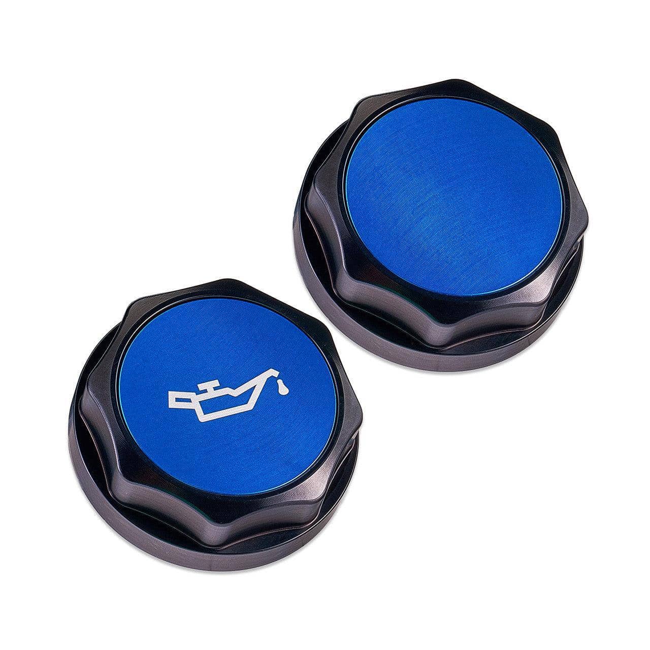IAG Performance Revolve Engine Oil Fill Cap w/ Anodized Color Accent Blue WRX 02-26 / STI 04-21 / BRZ 13-26 | IAG-ACC-5301BKBL