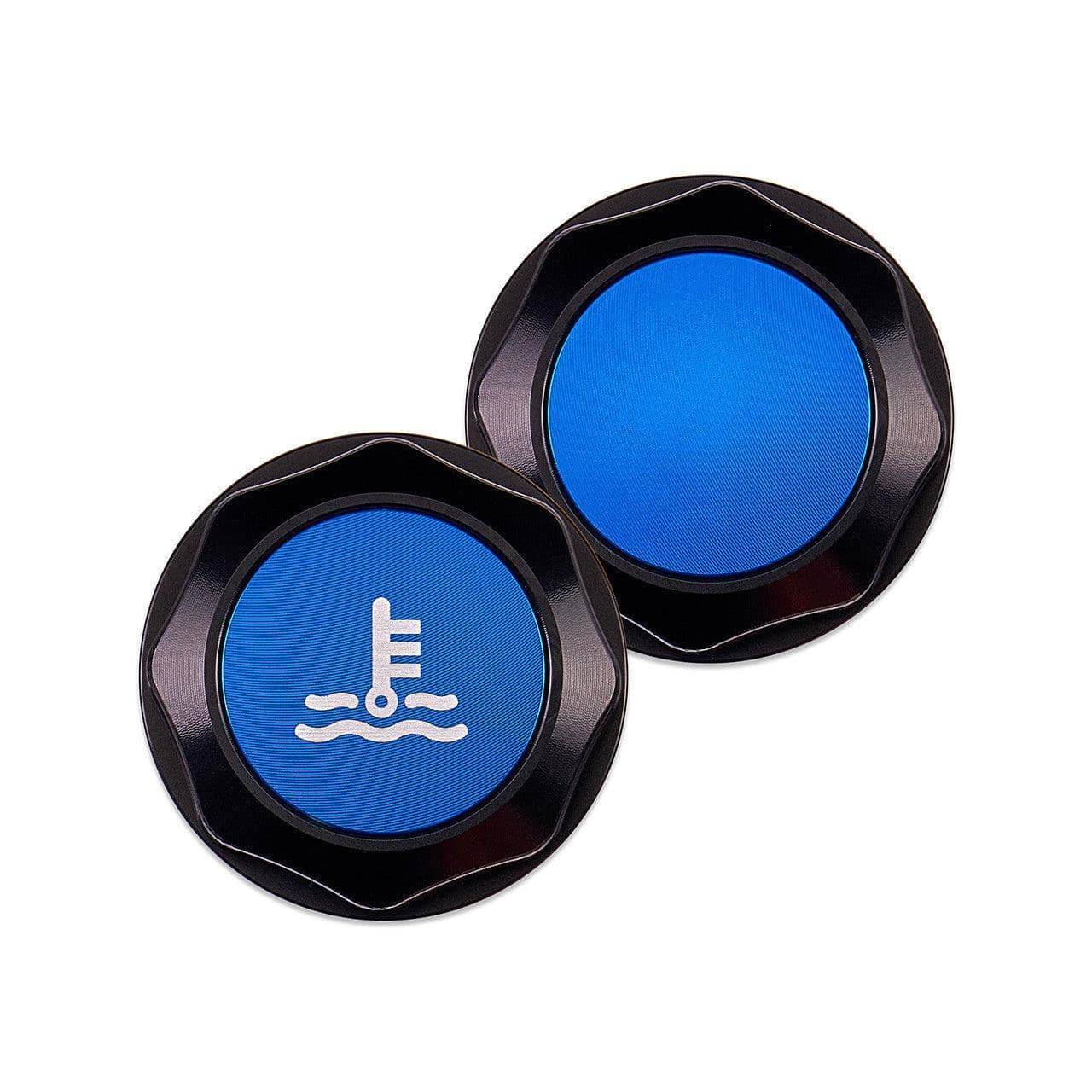 IAG Performance Revolve Coolant Reservoir Cap w/ Anodized Color Accent Blue WRX 02-26 / STI 04-21 / | IAG-ACC-5304BKBL