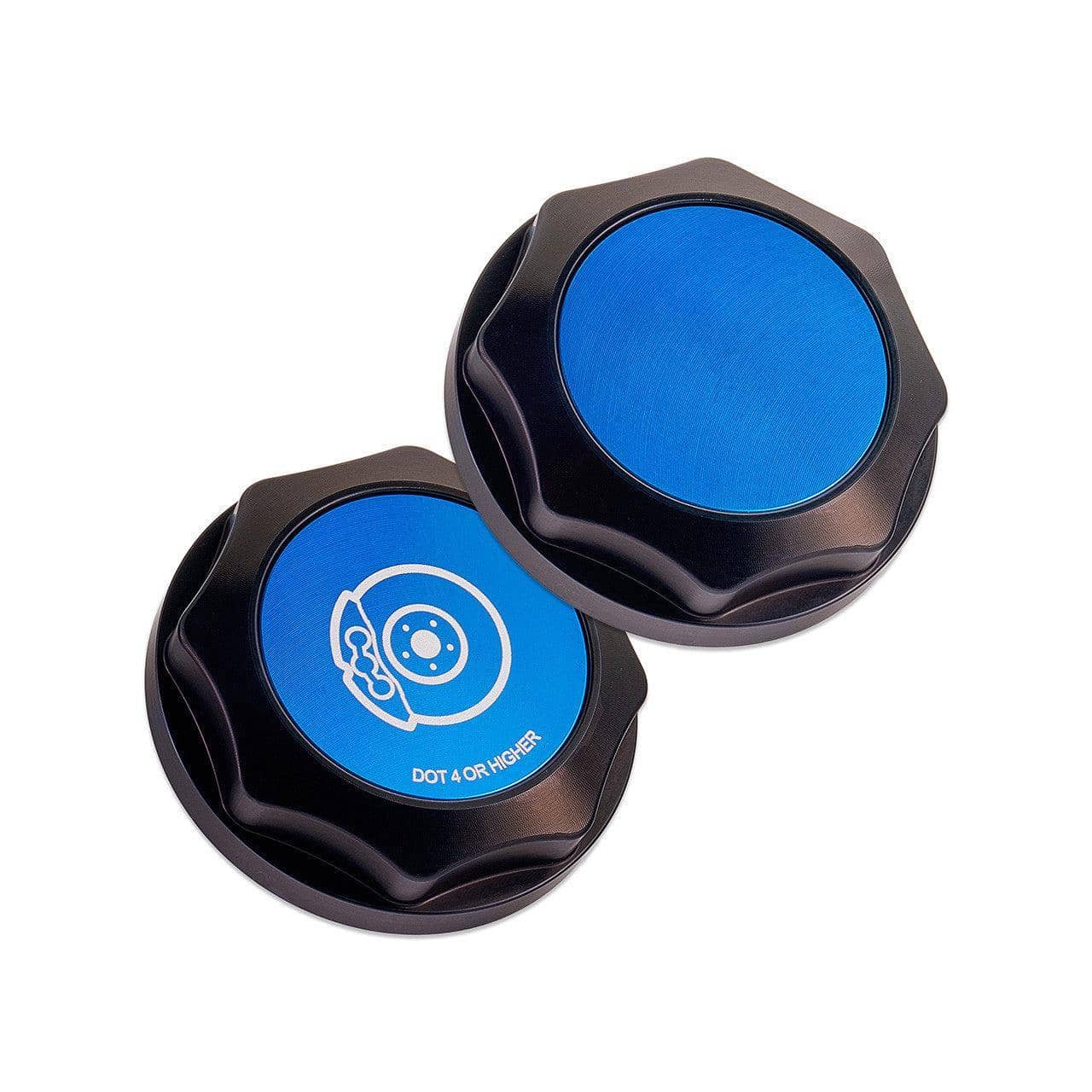 IAG Performance Revolve Brake Fluid Reservoir Cap w/ Anodized Color Accent Blue WRX 02-26 / STI 04-21 / BRZ 13-26 | IAG-ACC-5302BKBL