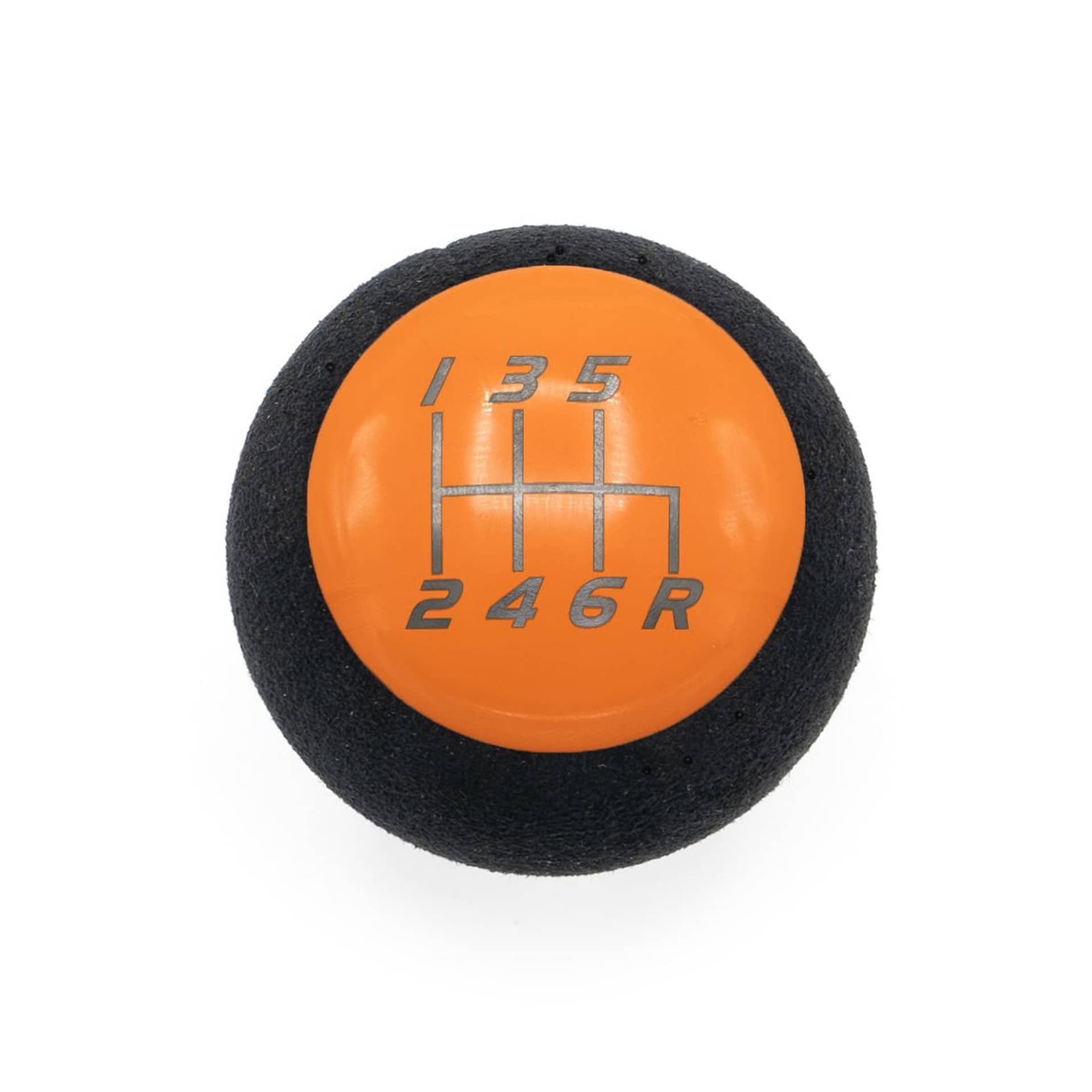 Billetworkz Fusion Weighted Shift Knob 6-Speed Alcantara Gloss Orange WRX 15-26 / STI 04-21 | BW-KNB-SUB6-VEL6-GORA-FUA