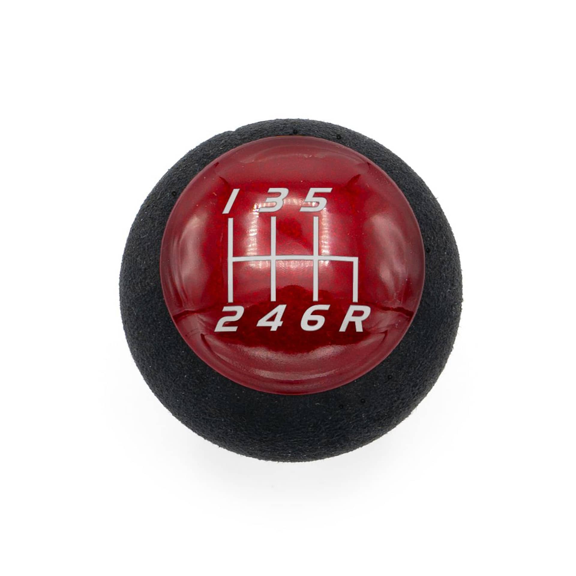 Billetworkz Fusion Weighted Shift Knob 6-Speed Alcantara Candy Red WRX 15-26 / STI 04-21 | BW-KNB-SUB6-VEL6-CRED-FUA