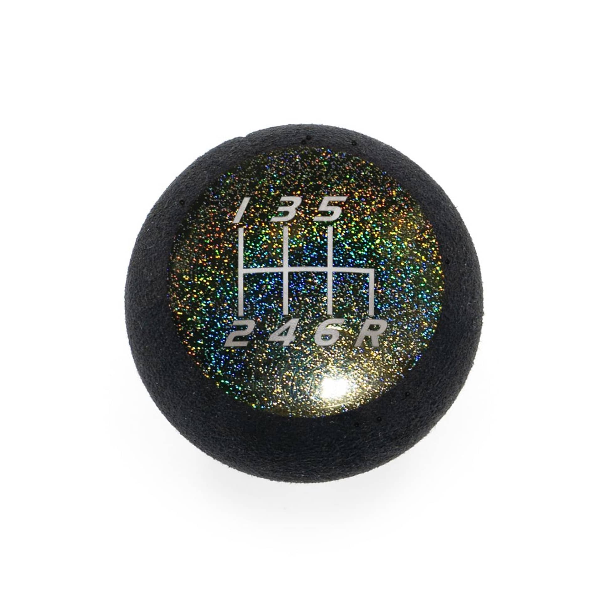 Billetworkz Fusion Weighted Shift Knob 6-Speed Alcantara Rainbow Sparkle WRX 15-26 / STI 04-21 | BW-KNB-SUB6-VEL6-RBSP-FUA