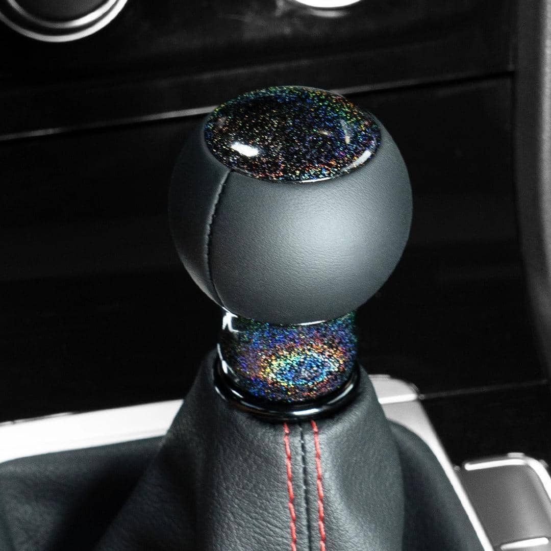 Billetworkz Fusion Weighted Shift Knob 6-Speed Leather Rainbow Sparkle WRX 15-26 / STI 04-21 | BW-KNB-SUB6-VEL6-RBSP-FUL