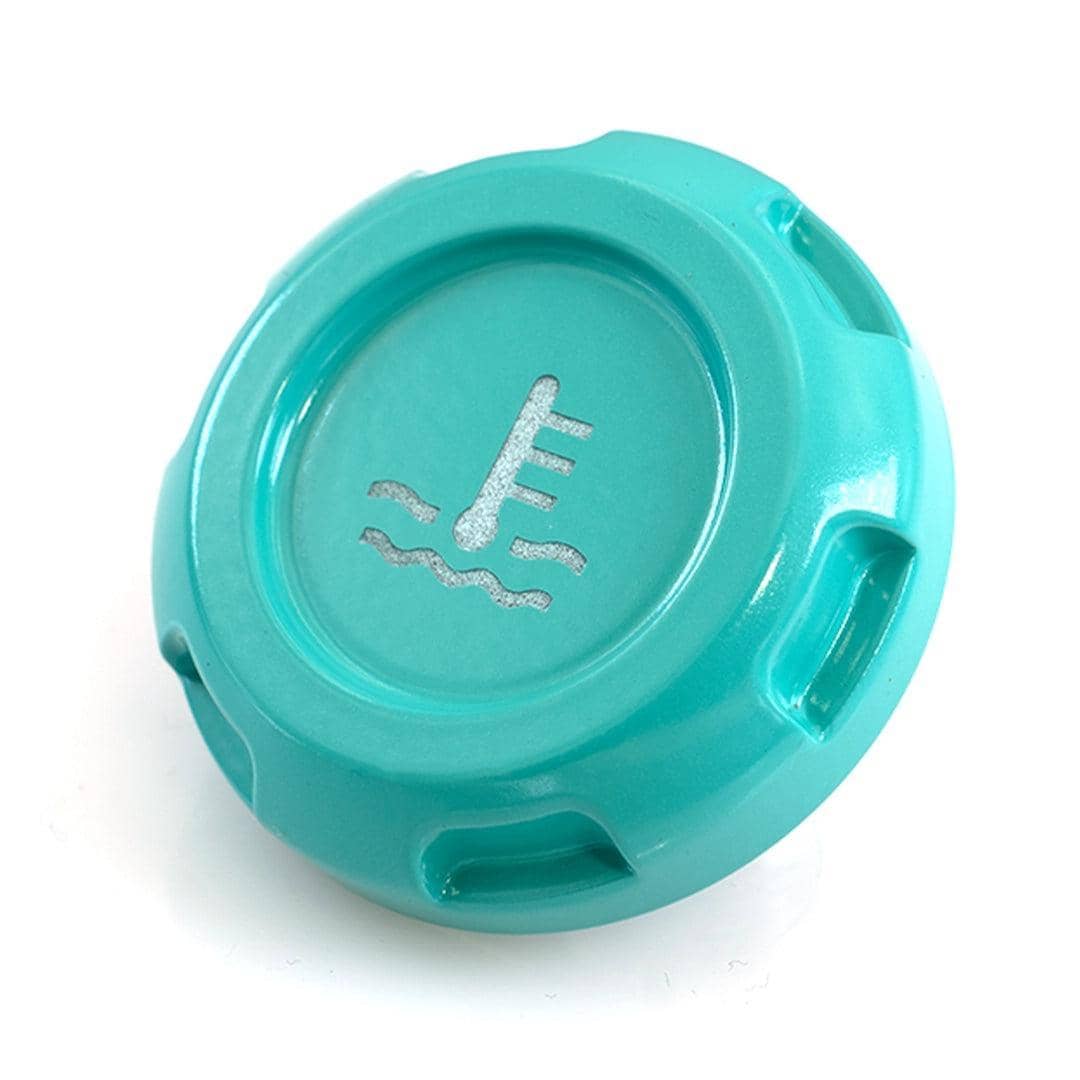 Billetworkz Coolant Overflow Cap Engraved Zero Series Hyper Teal WRX 02-26 / STI 04-21 | BW-EBCZ-SUB-COO-HYTL-E