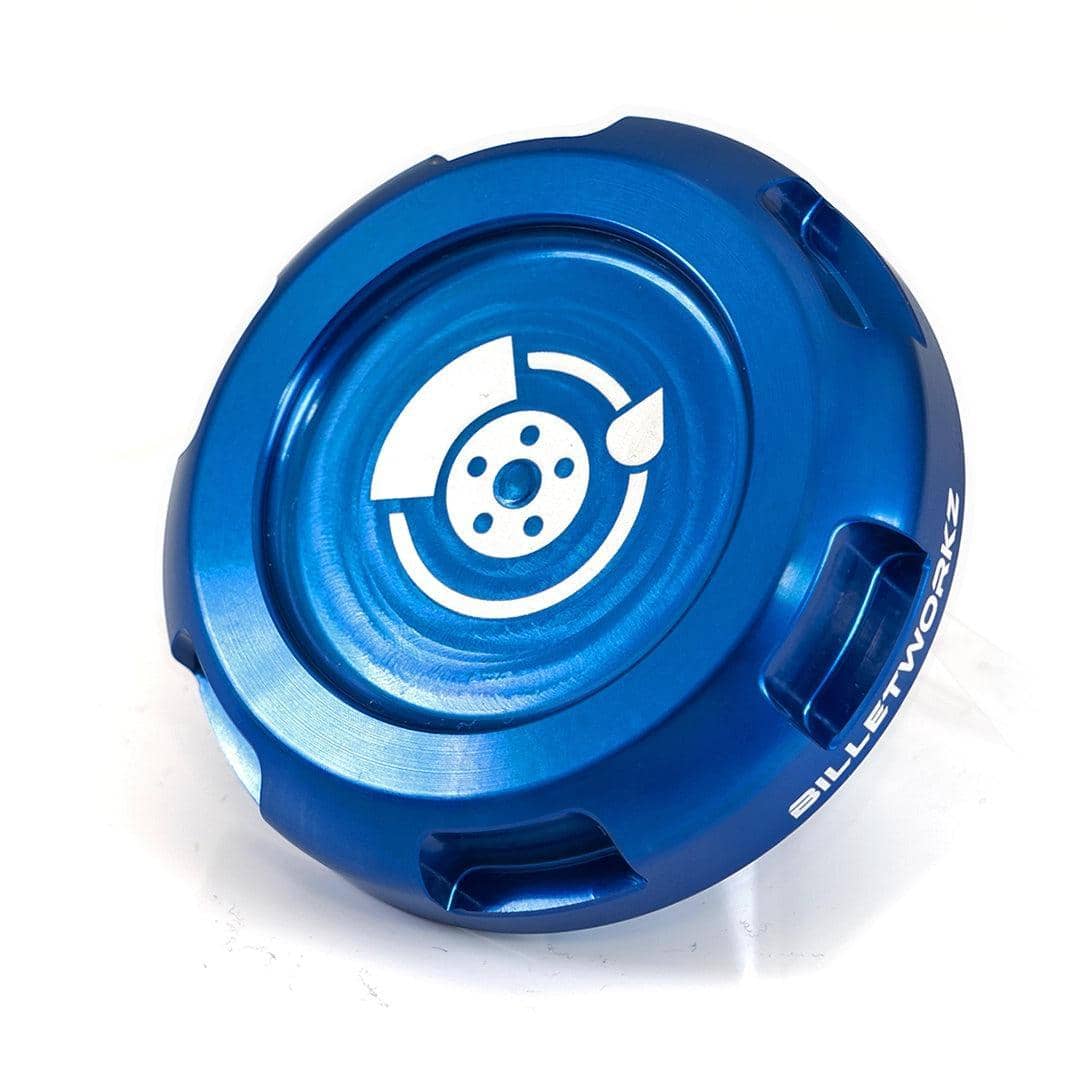Billetworkz Brake Fluid Cap Engraved Zero Series Blue WRX 02-26 / STI 04-21 | BW-EBCZ-SUB-BRK-BLU-E
