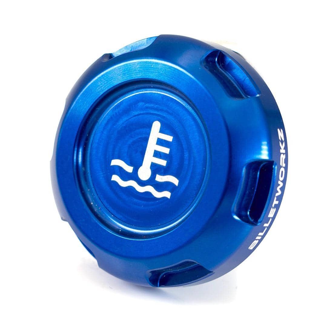 Billetworkz Coolant Overflow Cap Engraved Zero Series Blue WRX 02-26 / STI 04-21 | BW-EBCZ-SUB-COO-BLU-E