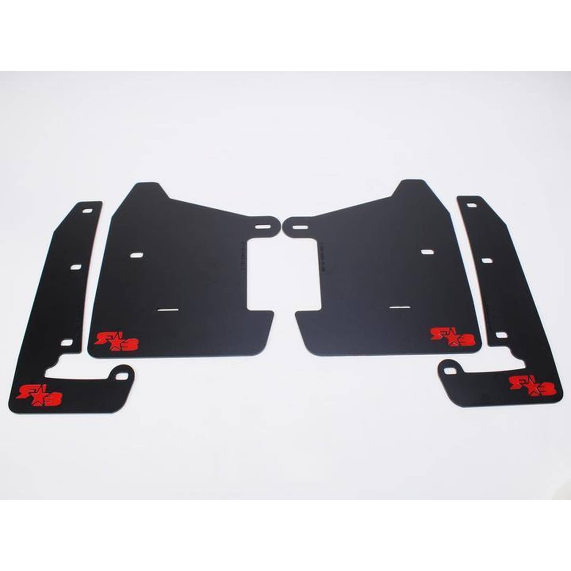 RokBlokz Short Rally Mud Flaps Deep Blue Flaps White Logo | S-VB-S-DBL/WHT