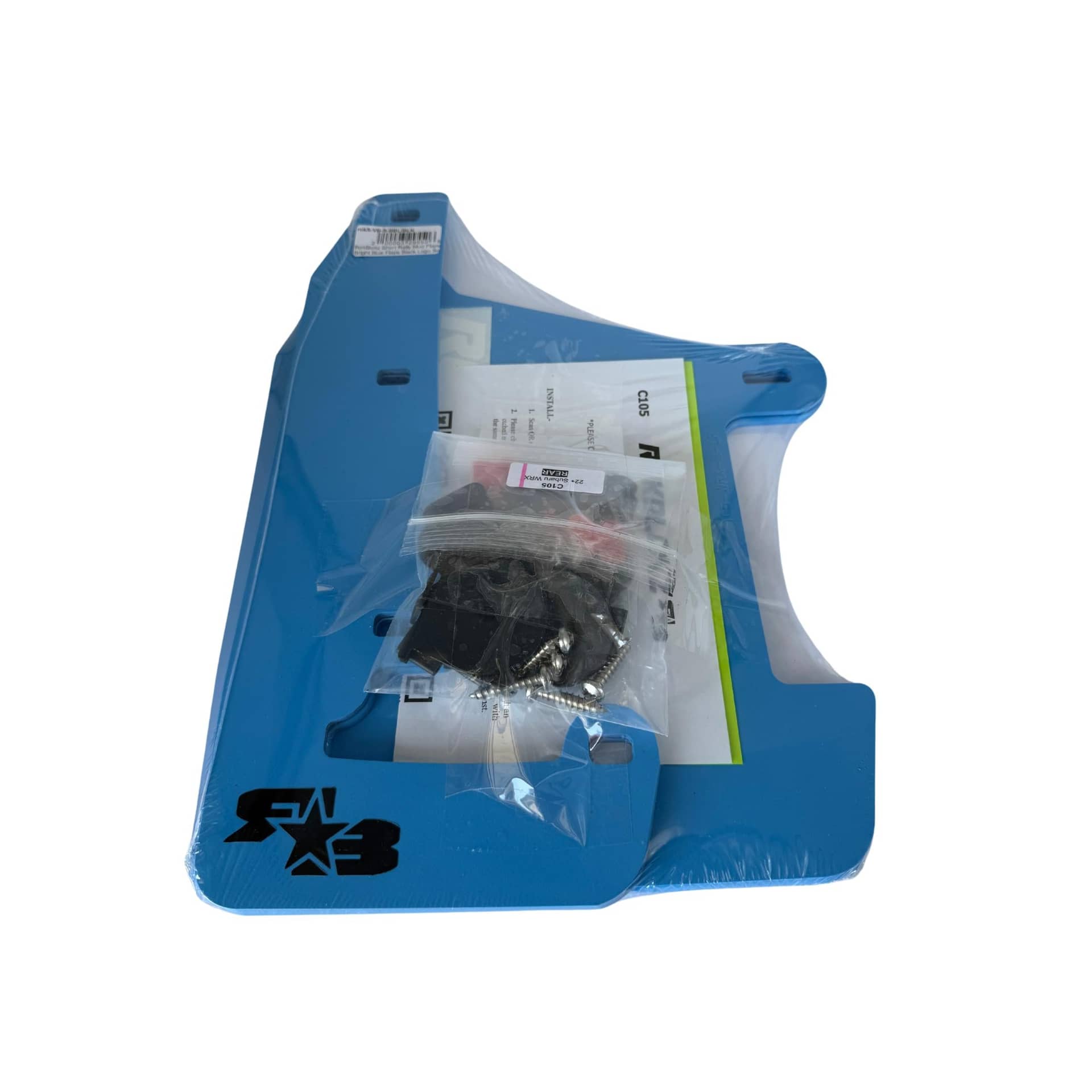 RokBlokz Short Rally Mud Flaps Bright Blue Flaps Black Logo | S-VB-S-BBL/BLK