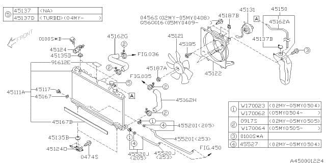 Subaru OEM Cooling Fan Motor Bolt WRX / STI | 45176KC000