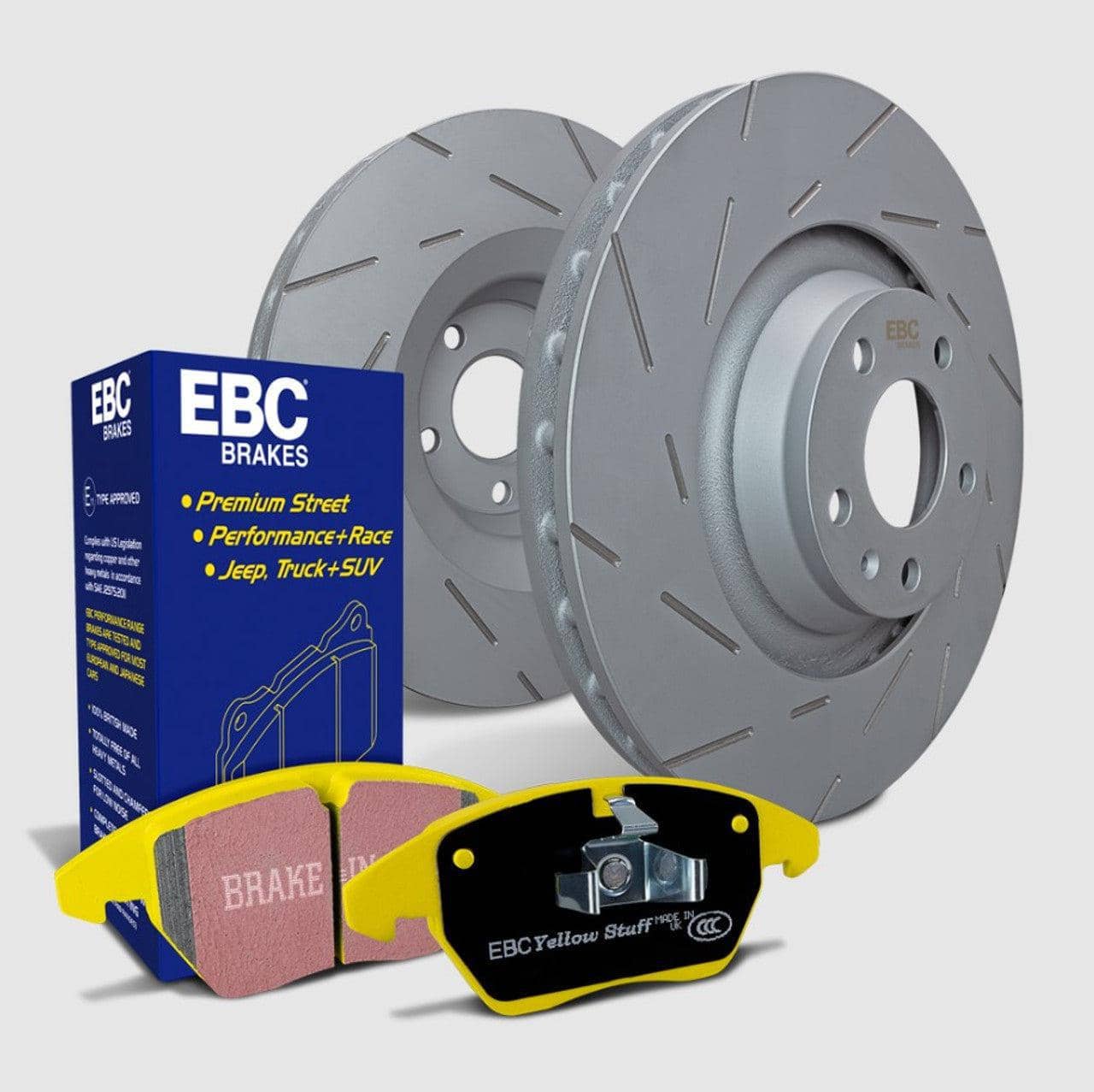 EBC S9 Yellowstuff Brake Pads and Gray USR Rotors Kit Rear WRX | S9KR1731