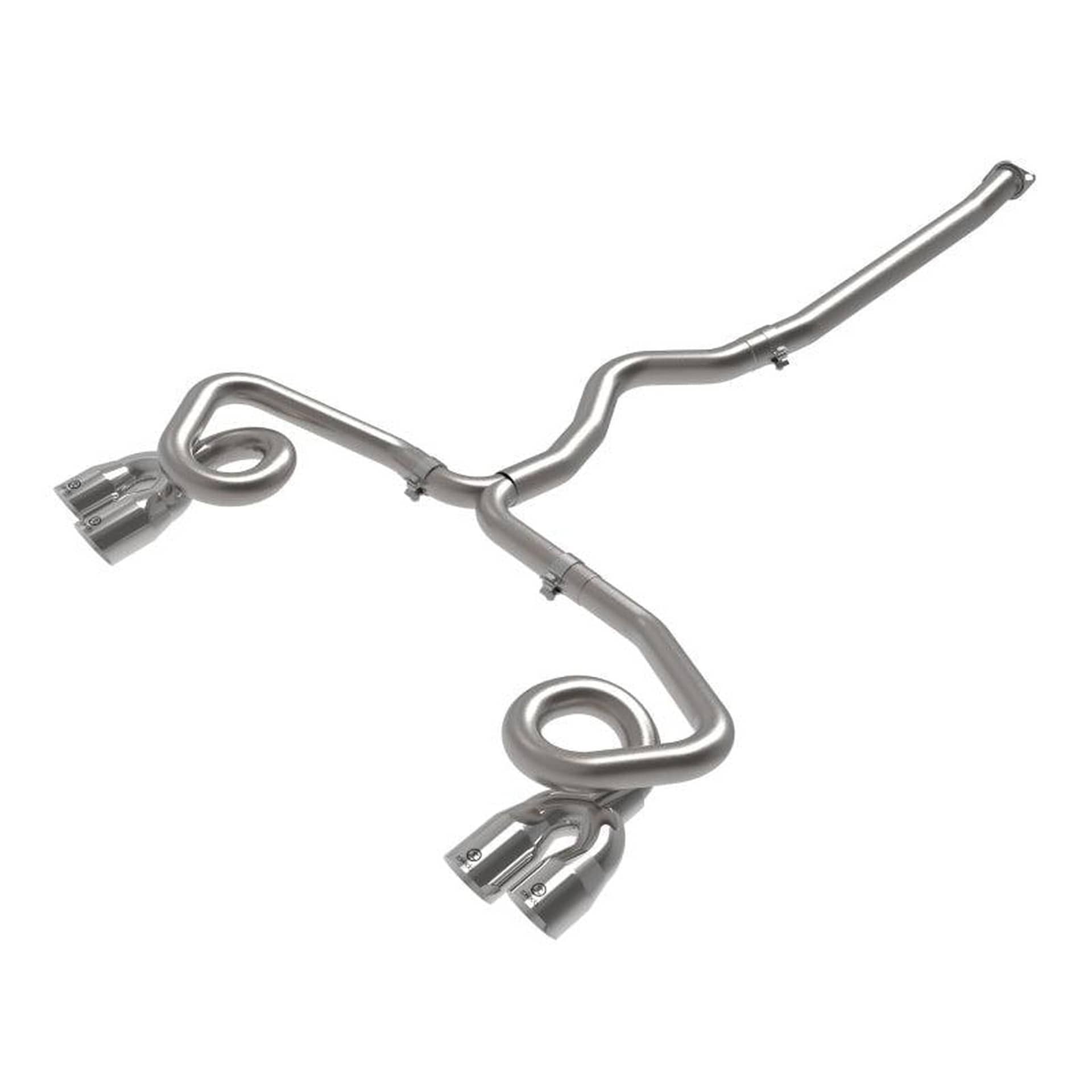 aFe Power POWER Takeda 3in to 2-1/2in 304 SS Cat Back Exhaust w/ Polished Tips WRX | 49-36809-P