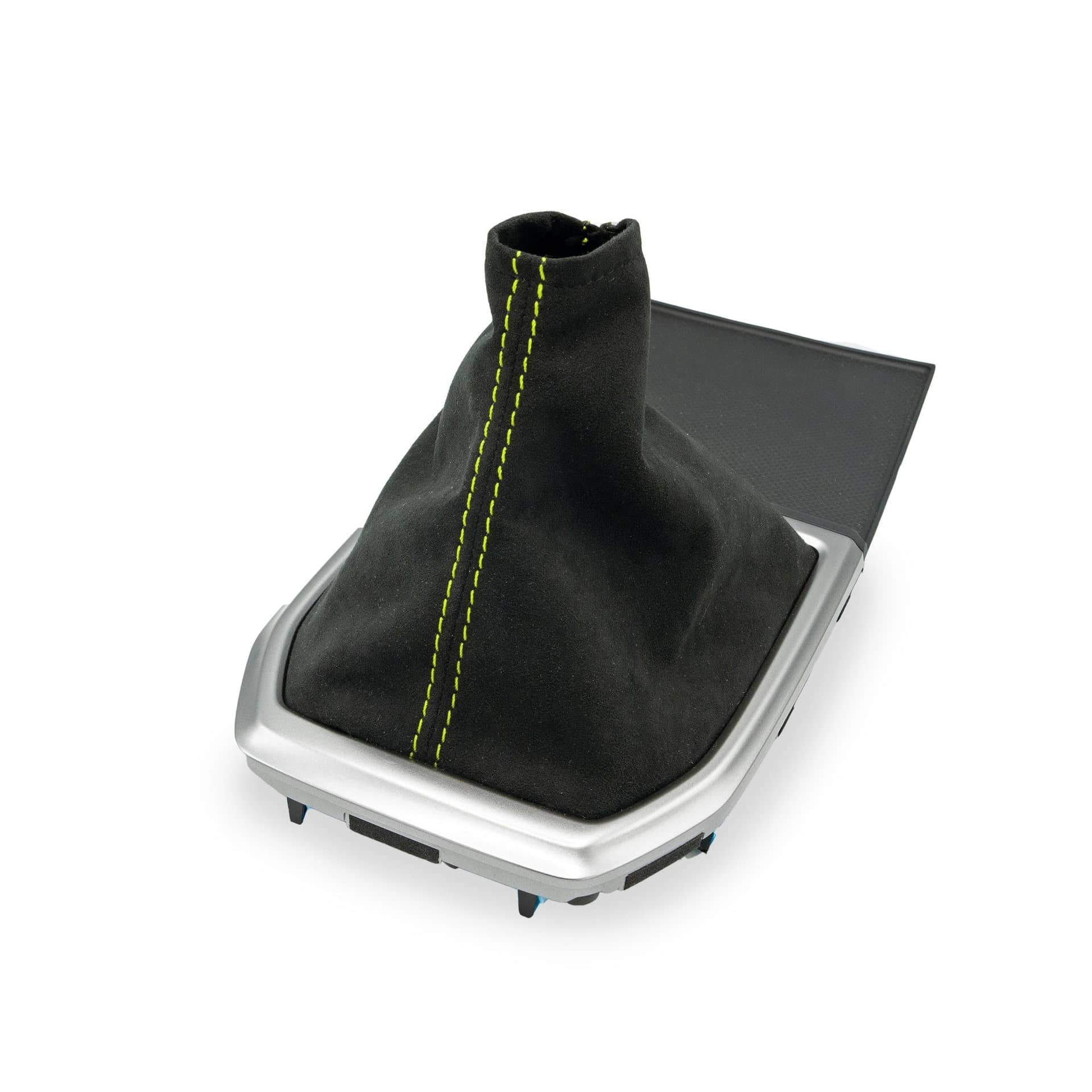 Billetworkz Premium Black Alcantara Neon Yellow Thread Shift Boot WRX | SBA-SUB-WRXVB-BLK-NYEL