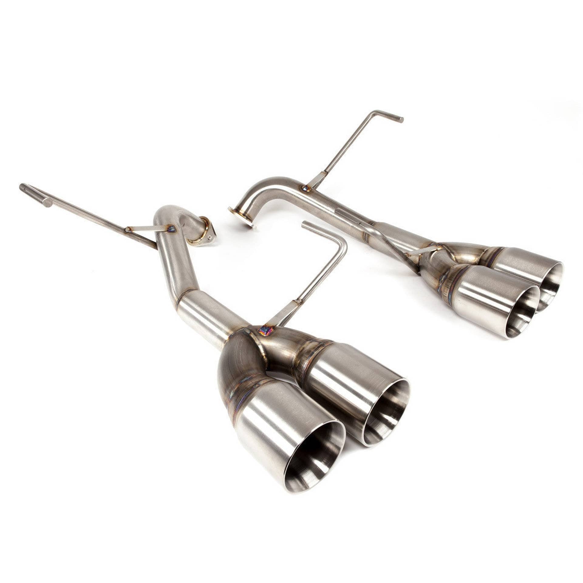 Nameless Performance Muffler Delete Exhaust 3.5" Double Wall Polished Tips WRX | SUAB22WRX-0MU-35SDW